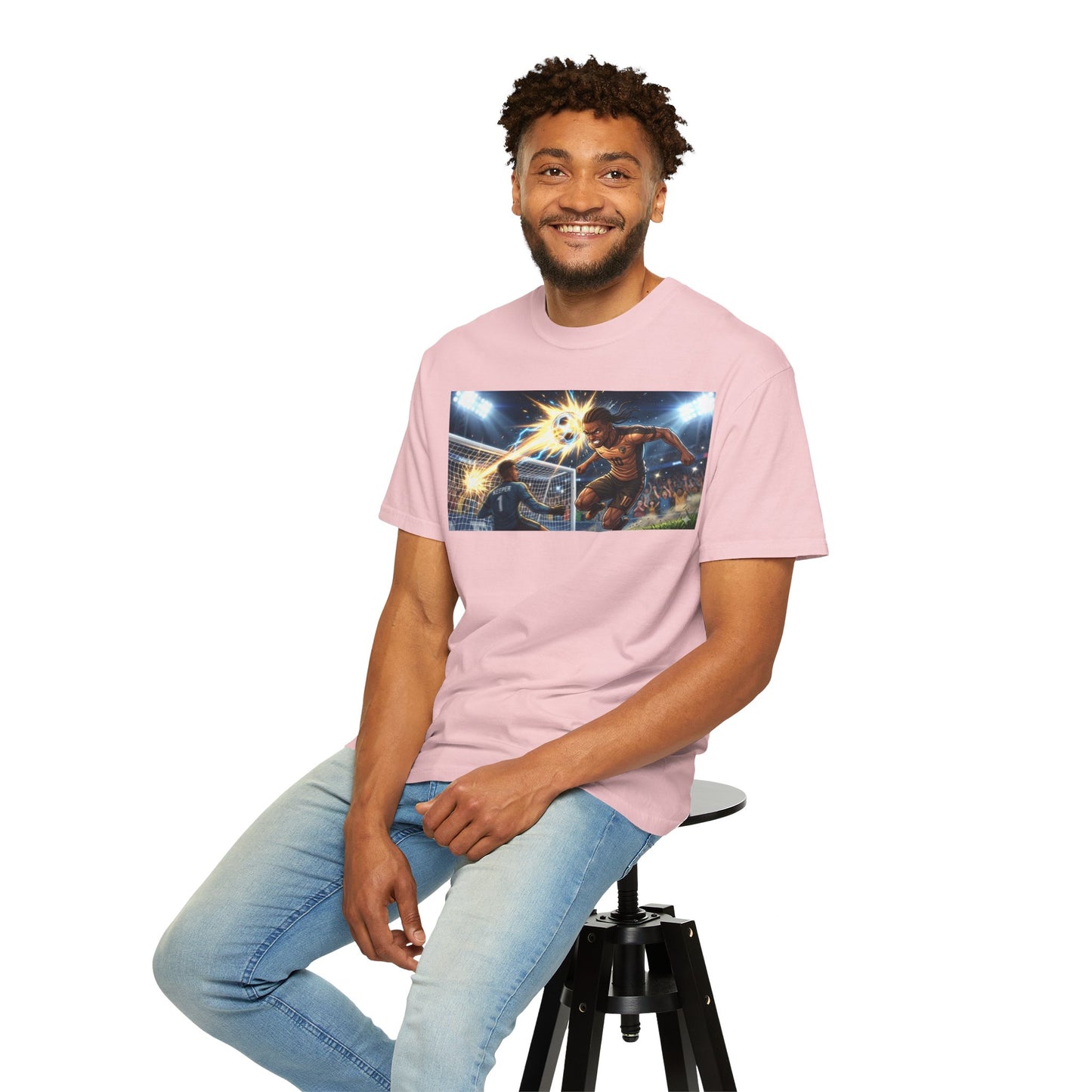 Soccer Goal Explosion T-Shirt — Action-Packed Football Graphic Tee