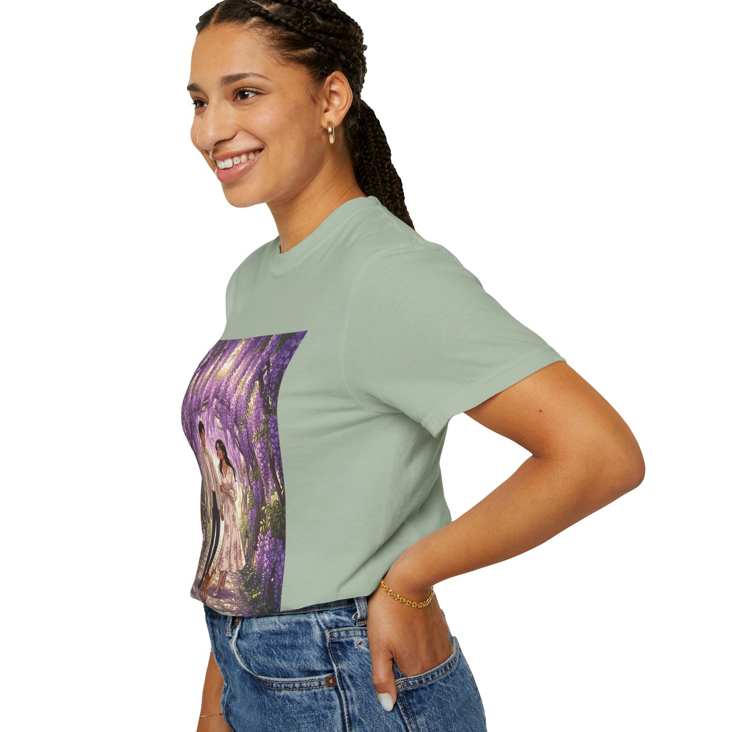 Spring of Us T-Shirt — Romantic Wisteria Couple Graphic Tee