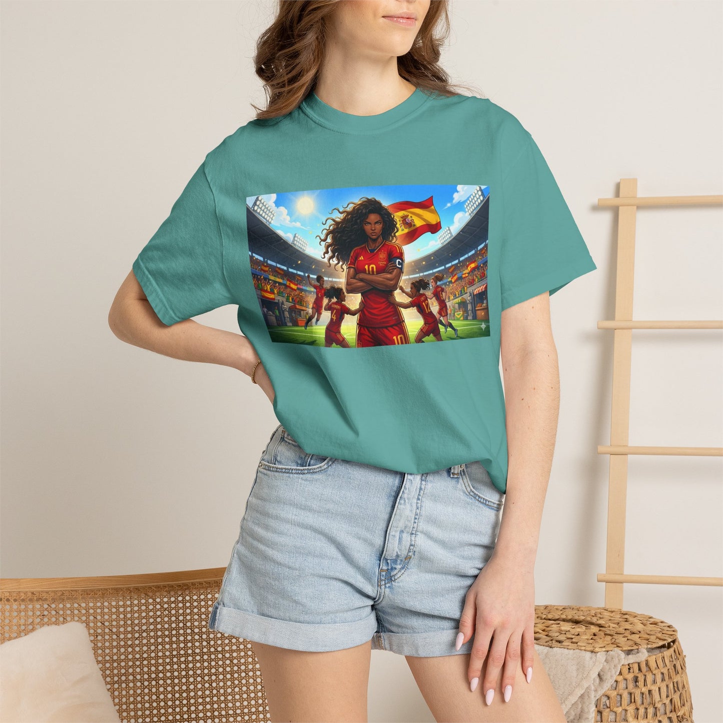 Spain – Female Soccer Champion - Stadium Graphic T-Shirt
