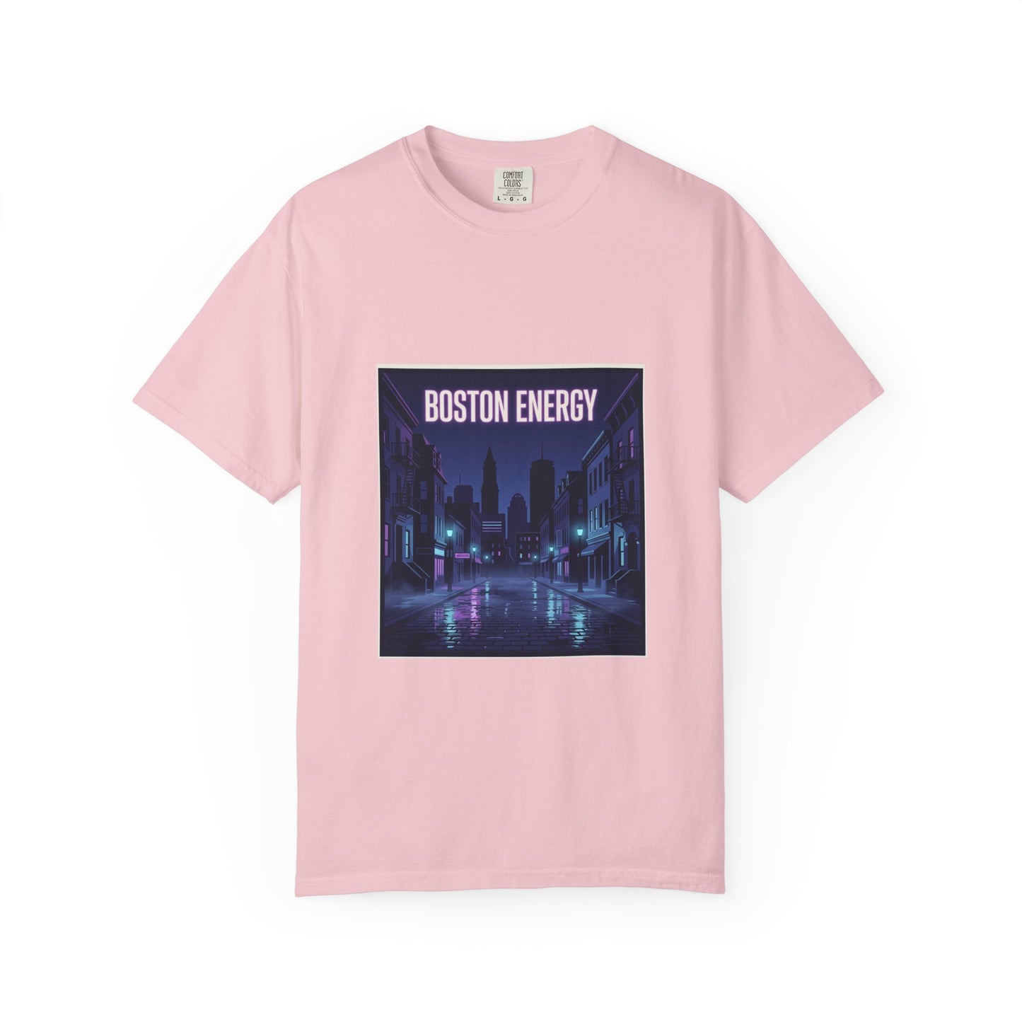 Boston Energy T-Shirt — Neon Cityscape Graphic Tee
