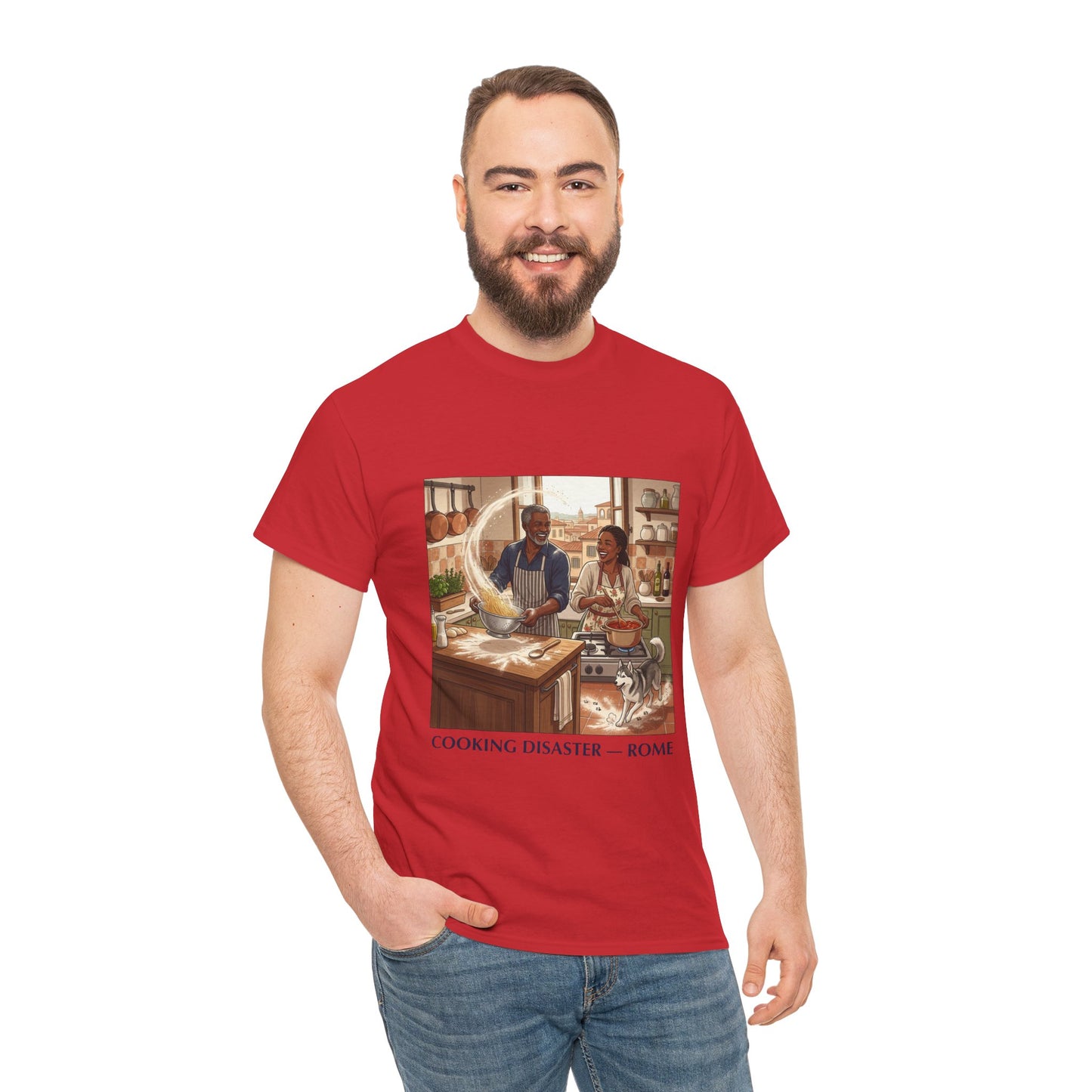 T-Shirt — 'Cooking Disaster — Rome' Illustrated Cooking Tee