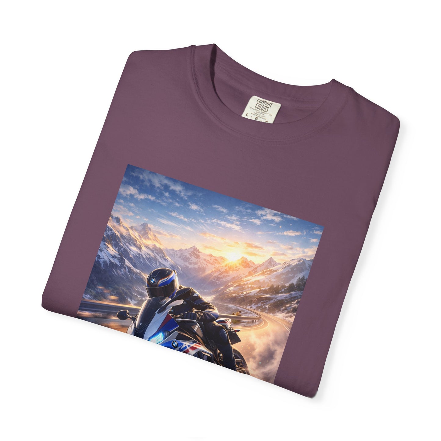 BMW S1000RR ALPINE GHOST RIDE - T‑Shirt — Sportbike Skyline Graphic Tee
