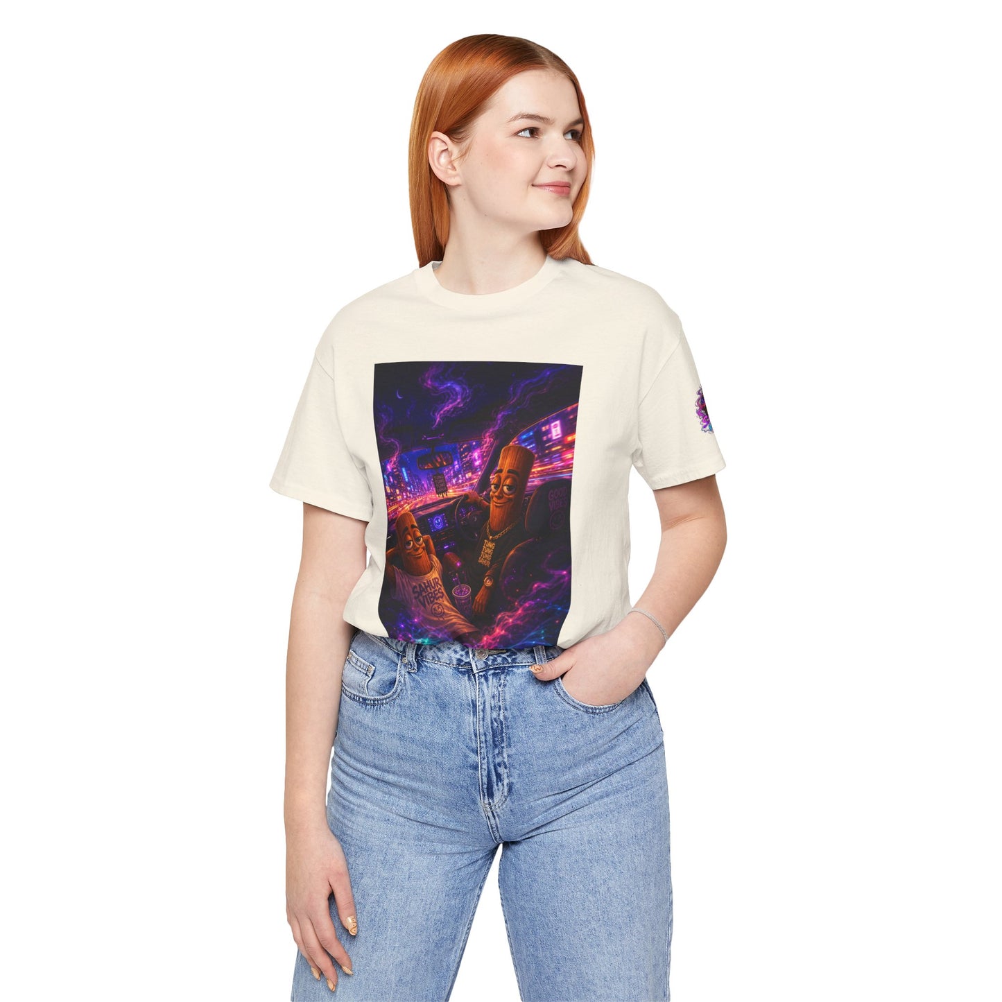 Tung Tung Tung Sahur Who Ride Like Us T-Shirt — Night Cruise Vaporwave Graphic Tee