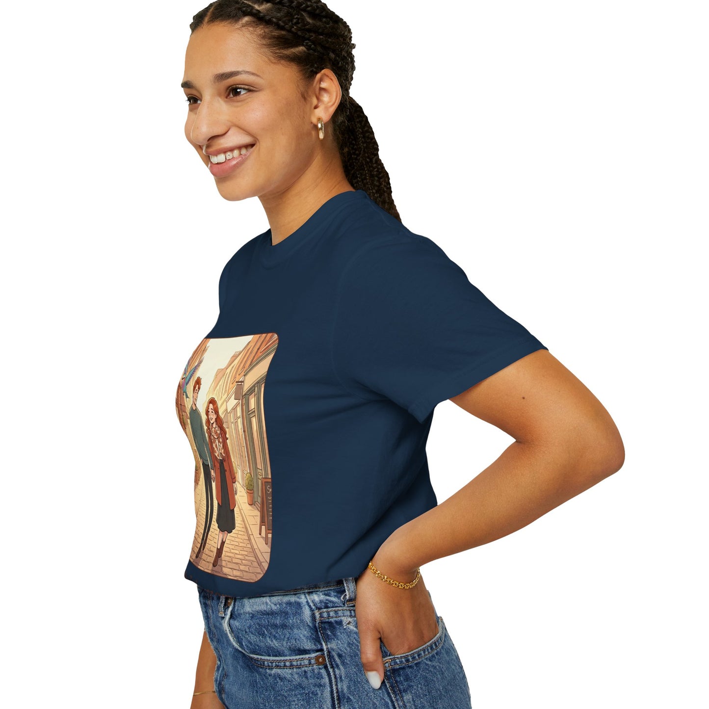 Romantic Stroll T-Shirt — “It’s the little moments” Couple Illustration Tee