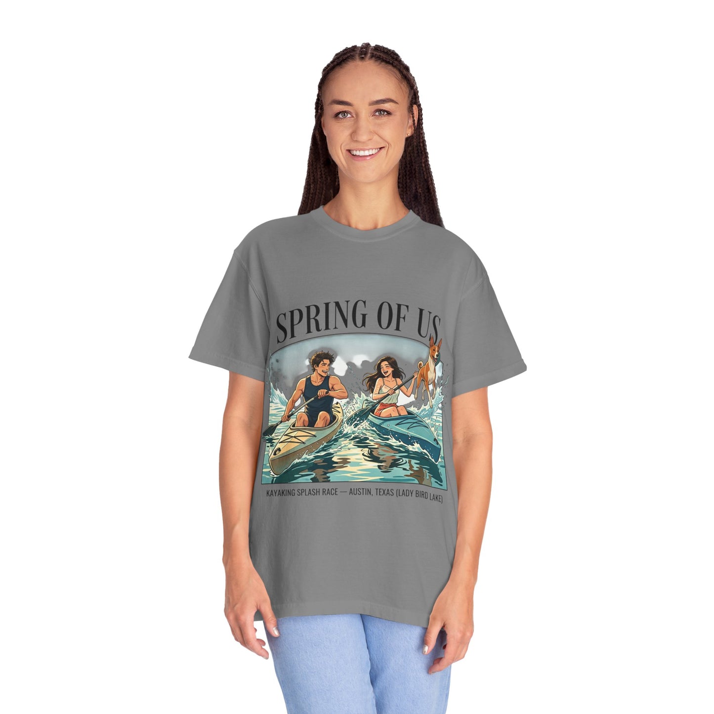 Spring of Us Kayaking T-Shirt — Retro Outdoor Adventure Tee