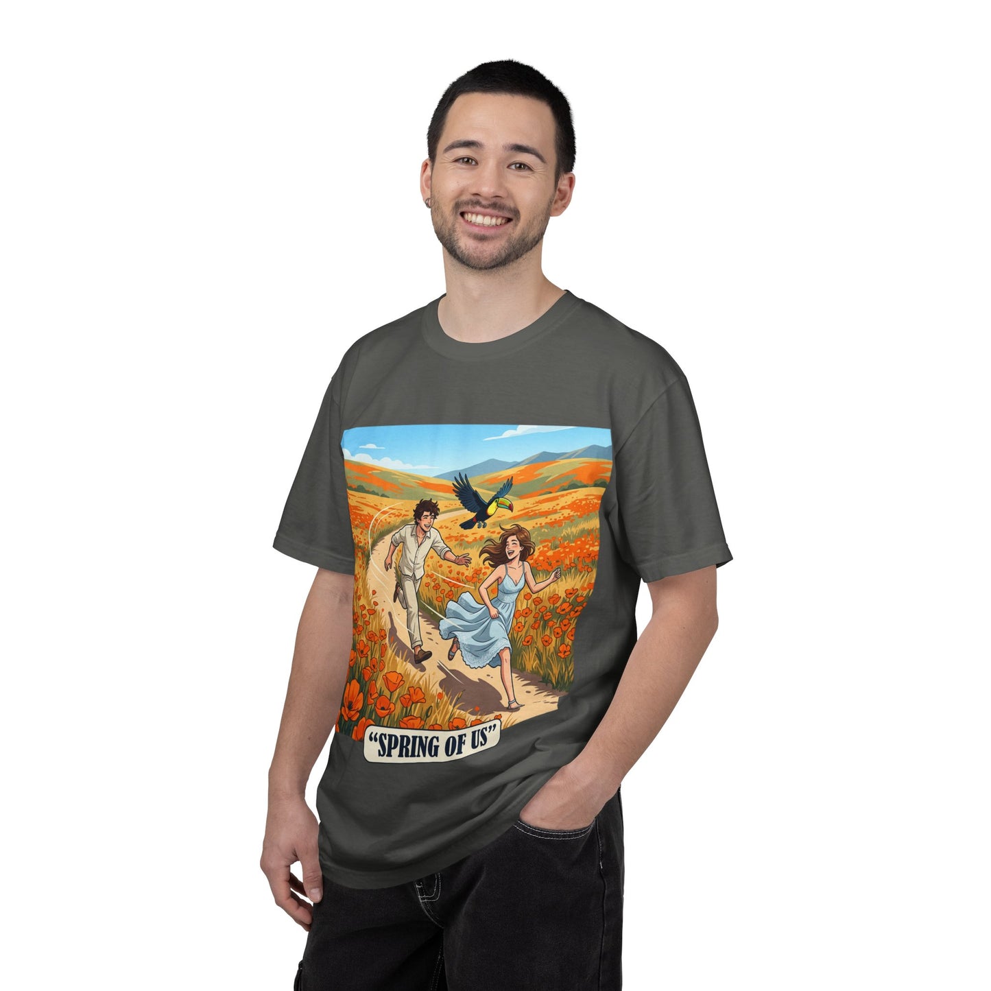 Spring of Us T-Shirt — Romantic Field Illustration Tee