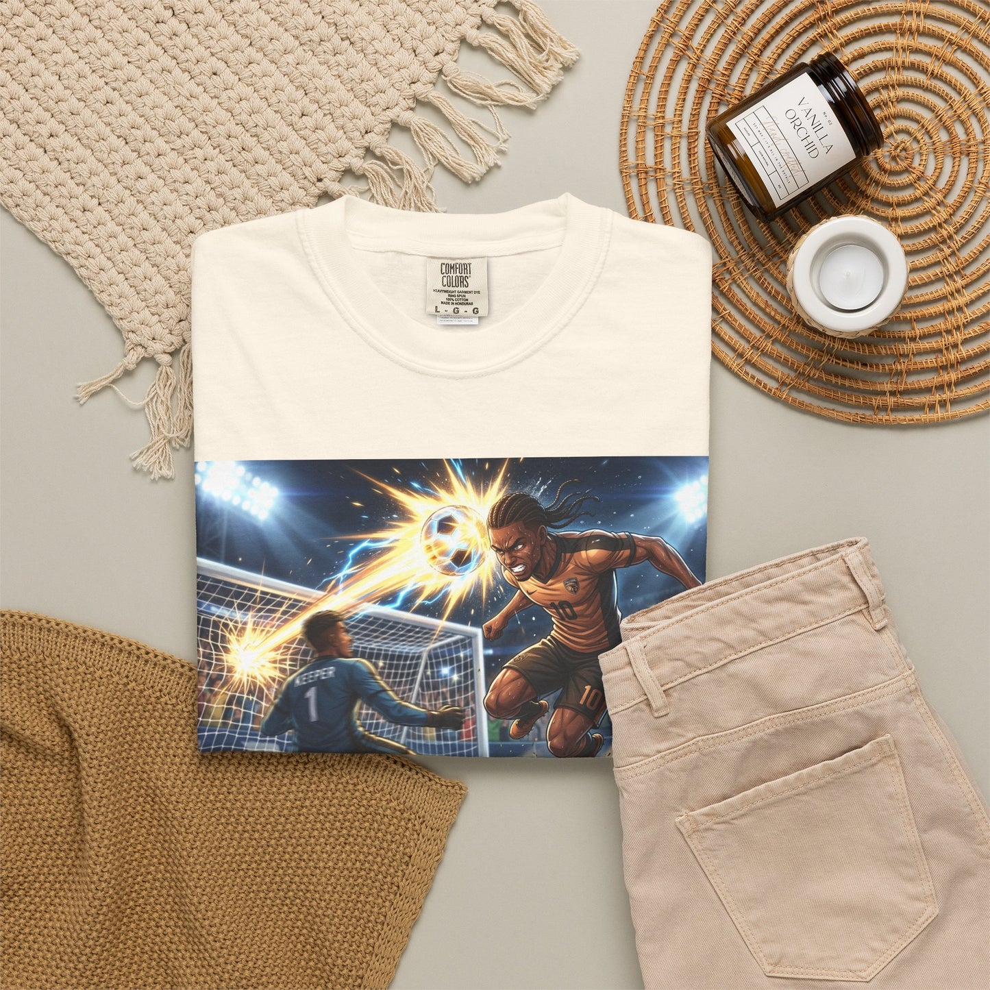 Soccer Goal Explosion T-Shirt — Action-Packed Football Graphic Tee
