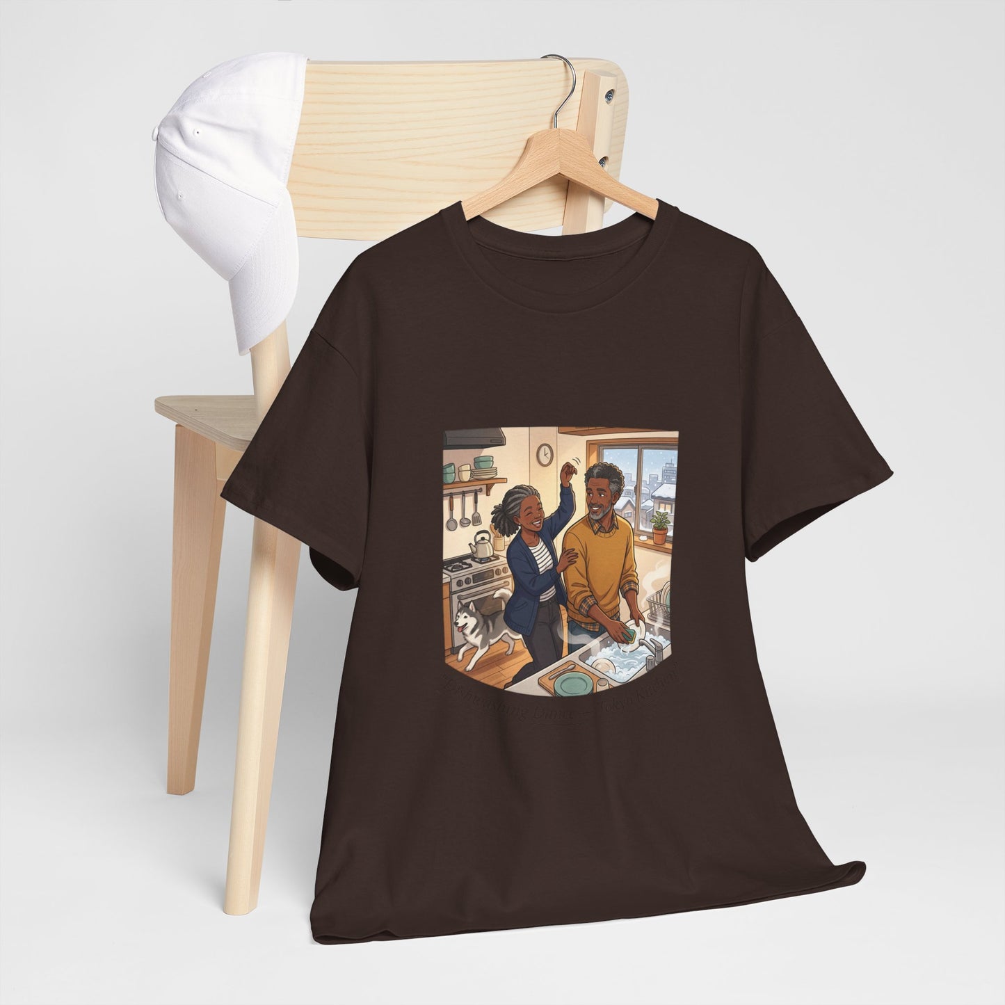 Dishwashing Dance Tee — Couple Kitchen Graphic T-Shirt
