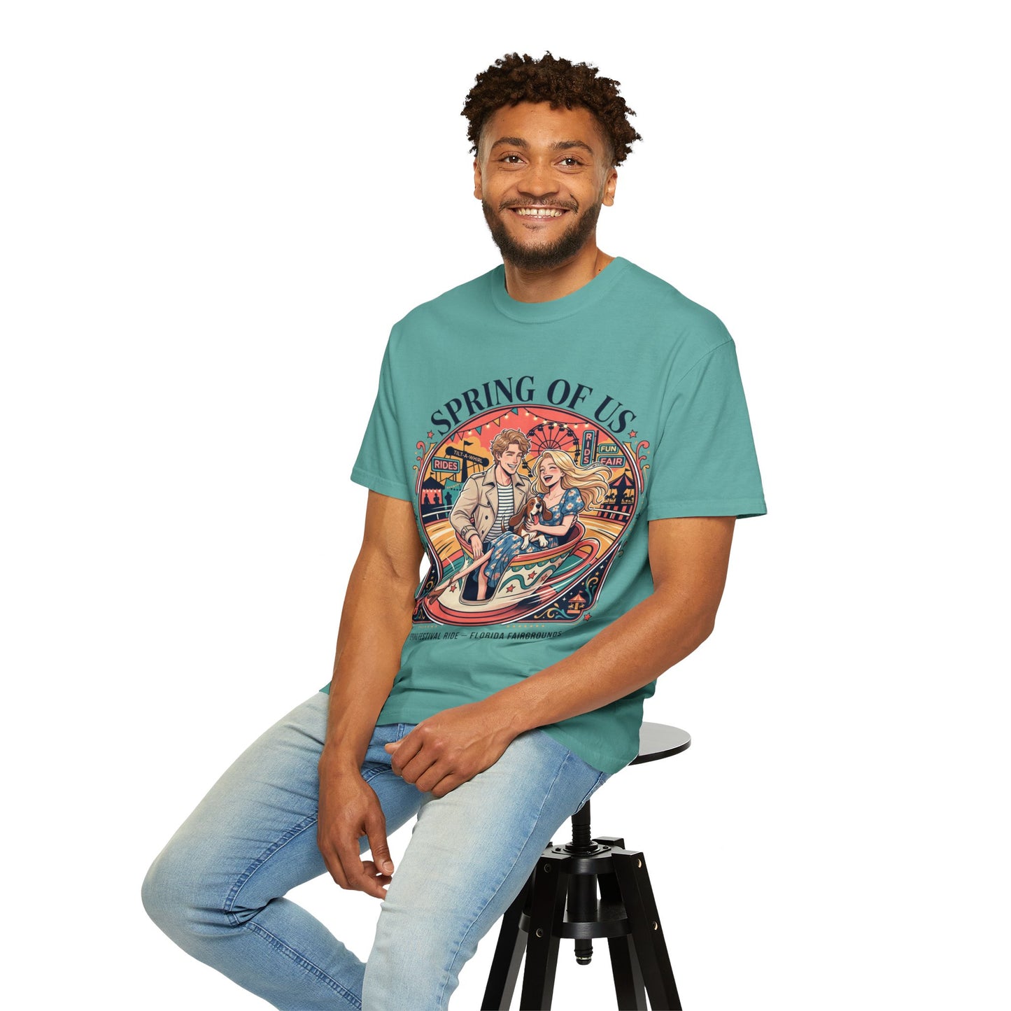 Spring of Us T-Shirt — Retro Carnival Couple Tee (Spring Festival Concert)