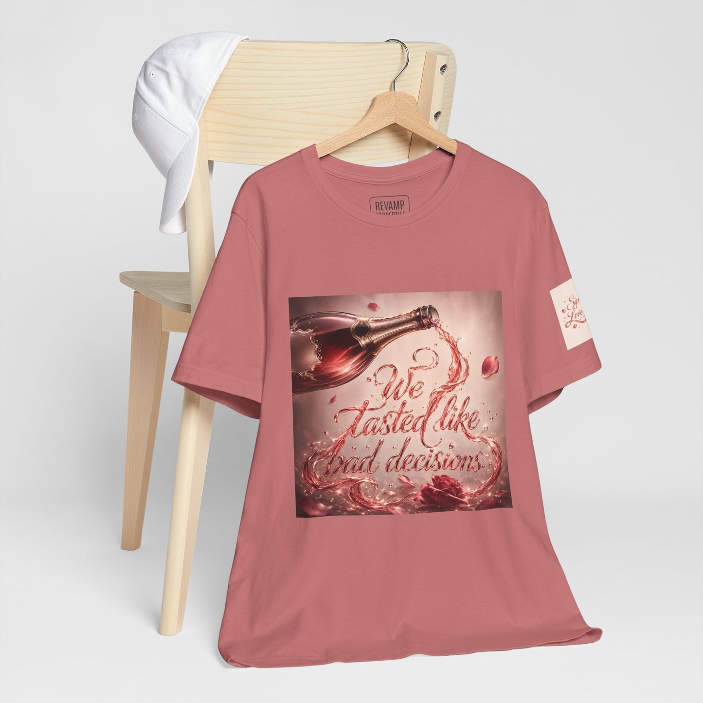 We Tasted Like Bad Decisions T shirt - Pink Champagne Pleasure Graphic Tee