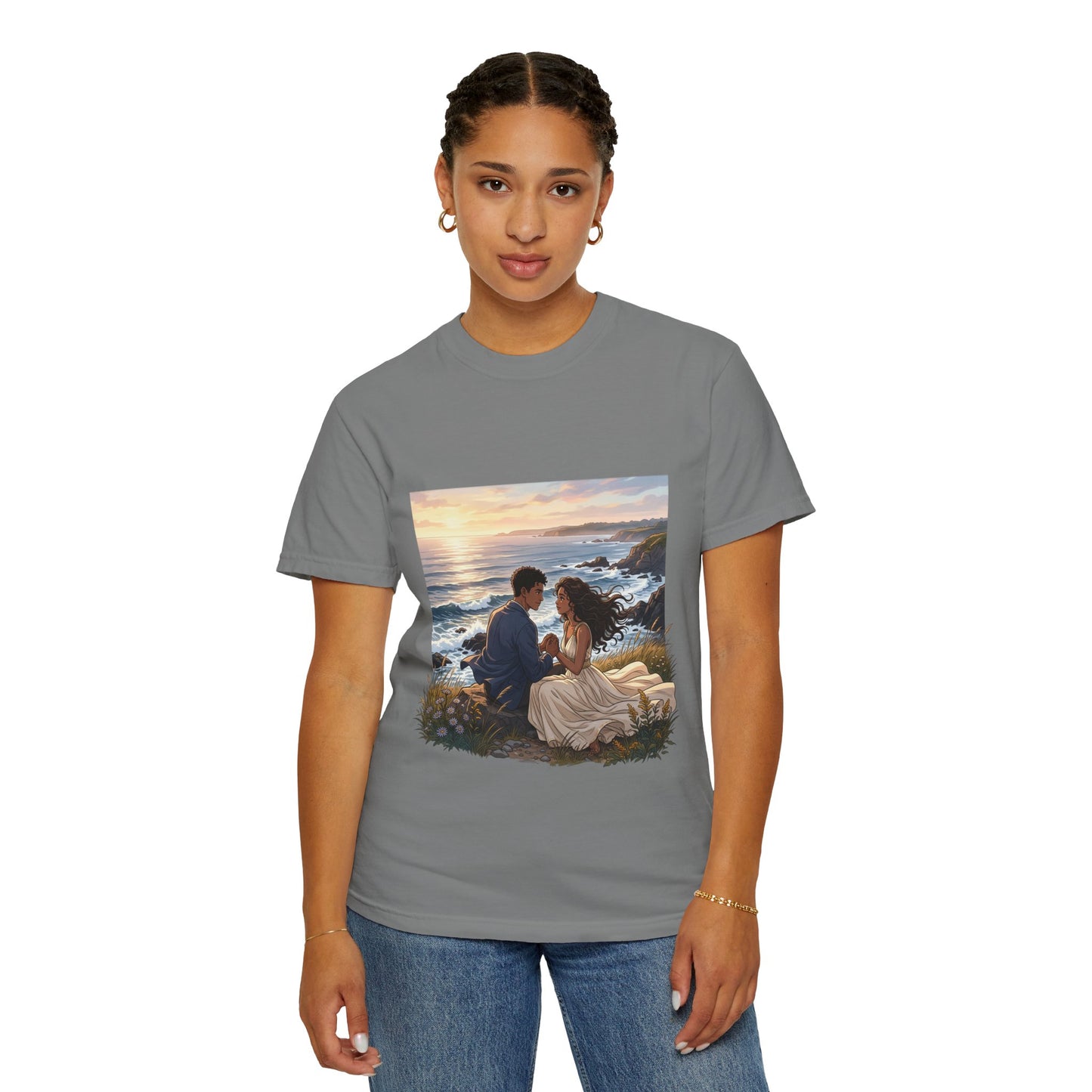 Romantic Sunset Beach Couple T-Shirt