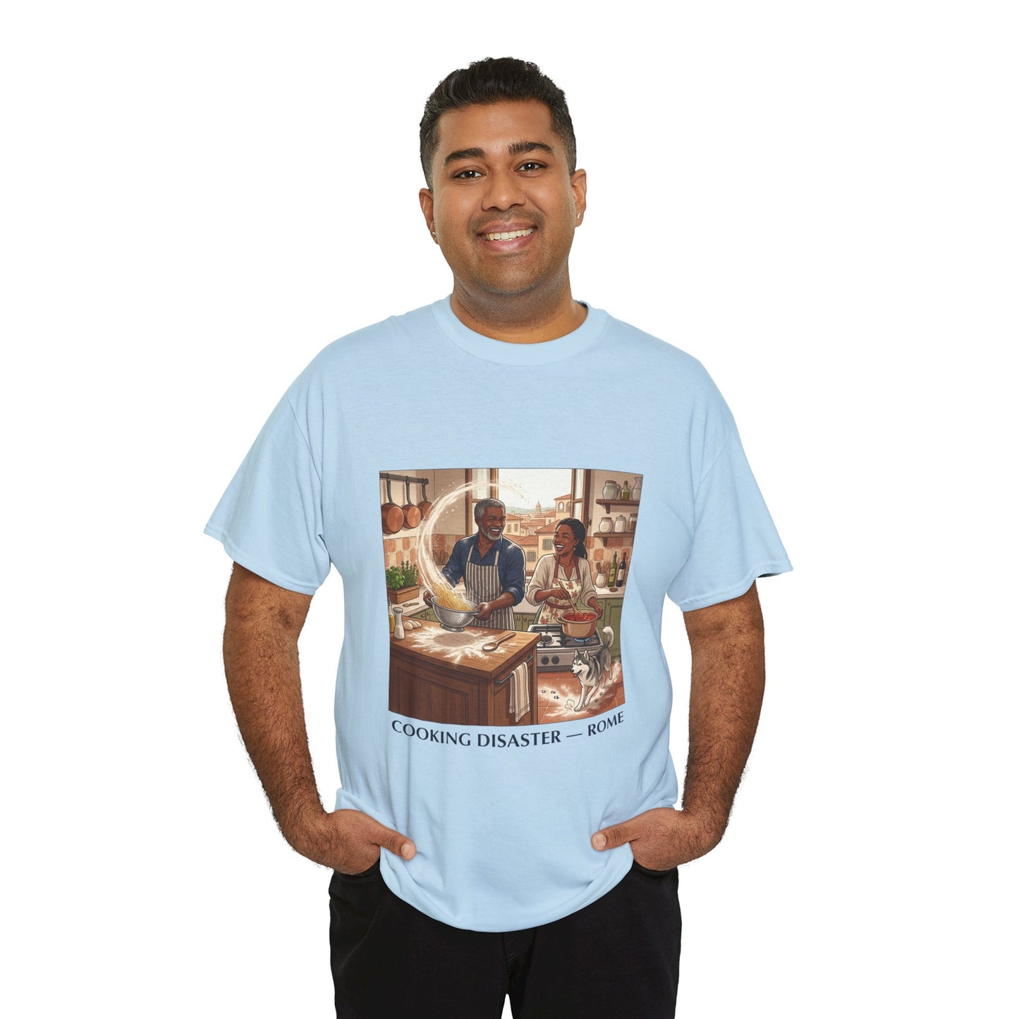 T-Shirt — 'Cooking Disaster — Rome' Illustrated Cooking Tee
