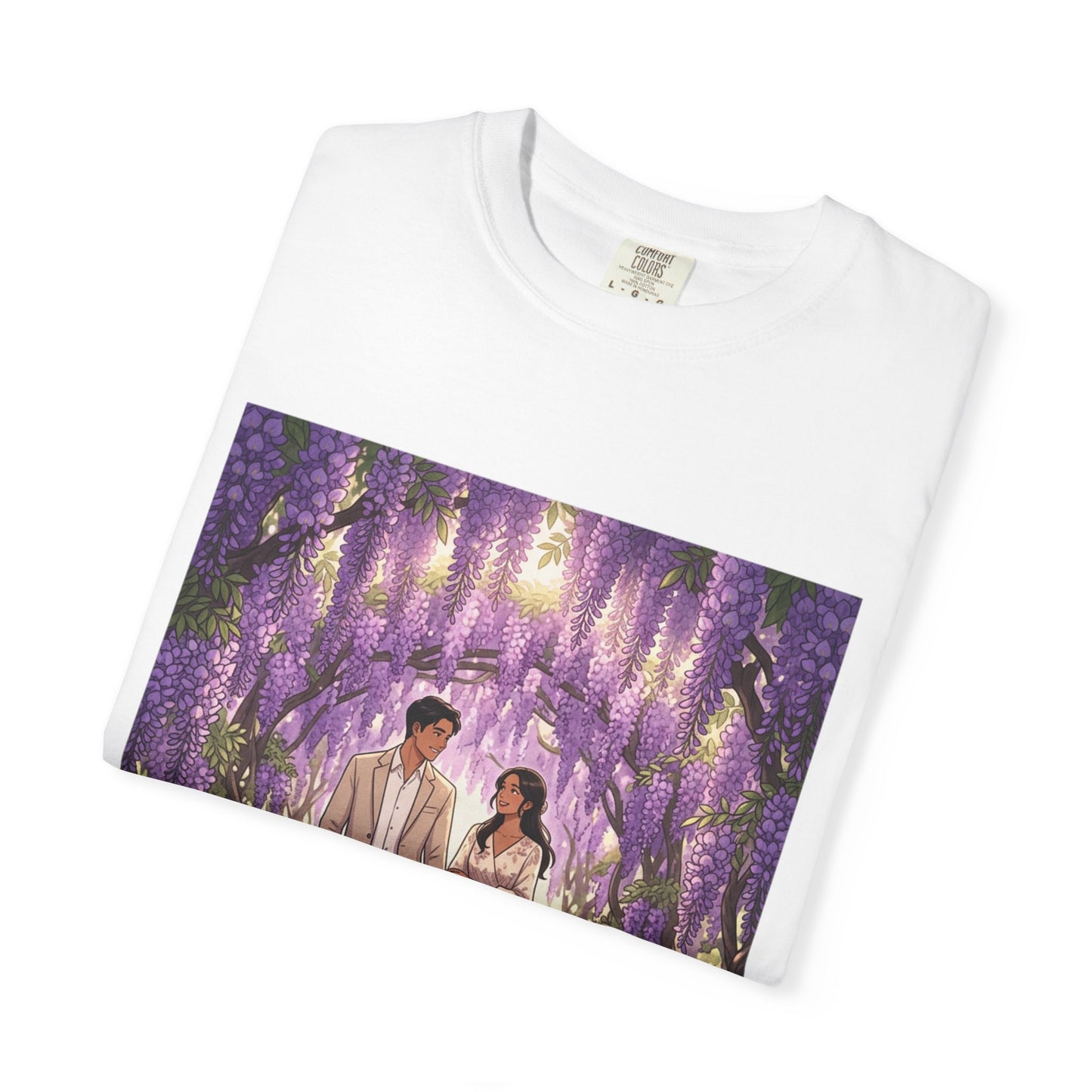 Spring of Us T-Shirt — Romantic Wisteria Couple Graphic Tee