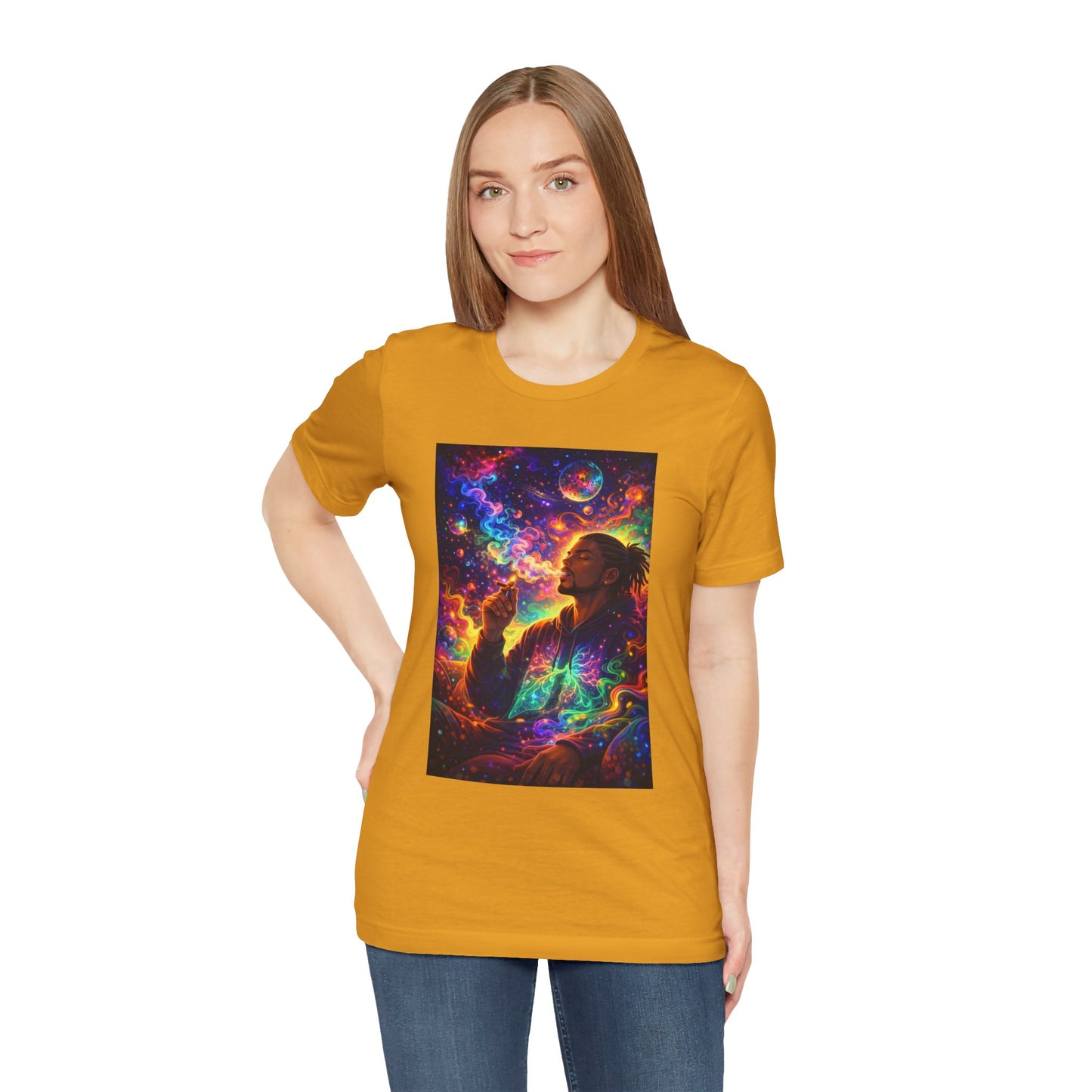 Psychedelic Session T-Shirt — Cosmic Portrait Graphic Tee