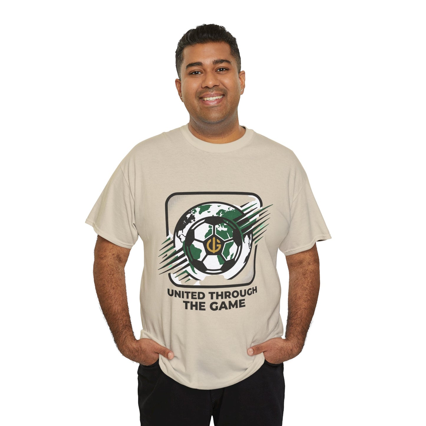 Soccer T-Shirt — "United Through the Game" Graphic Tee
