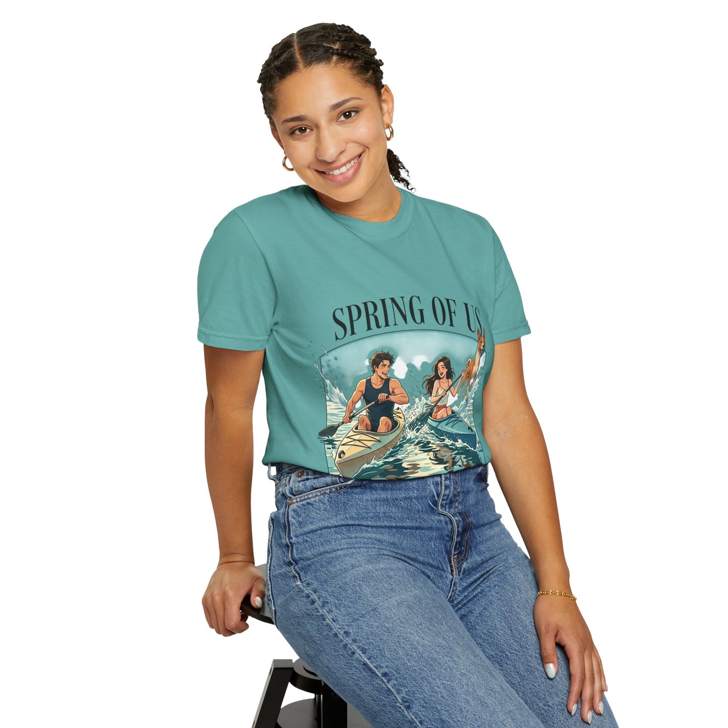 Spring of Us Kayaking T-Shirt — Retro Outdoor Adventure Tee