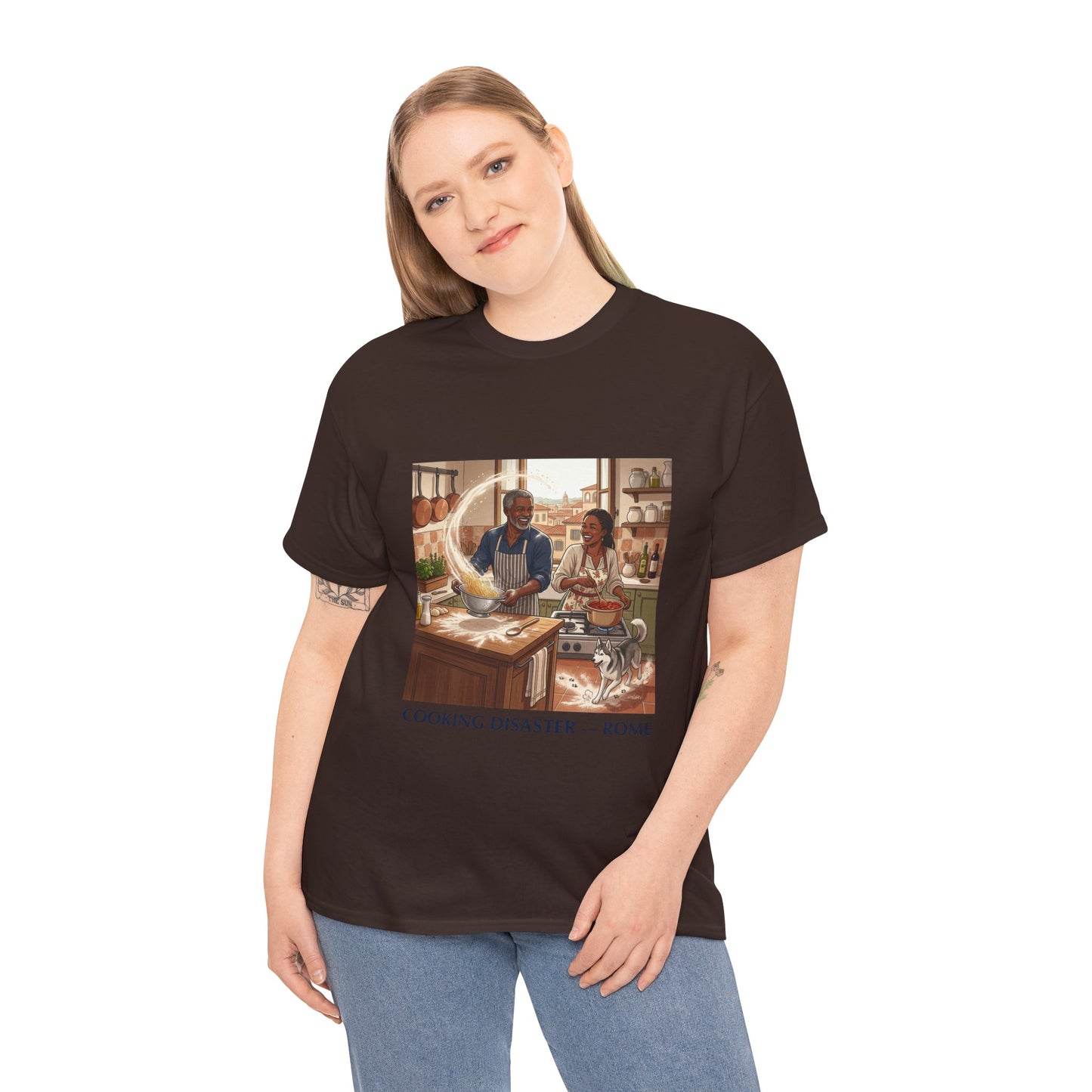 T-Shirt — 'Cooking Disaster — Rome' Illustrated Cooking Tee
