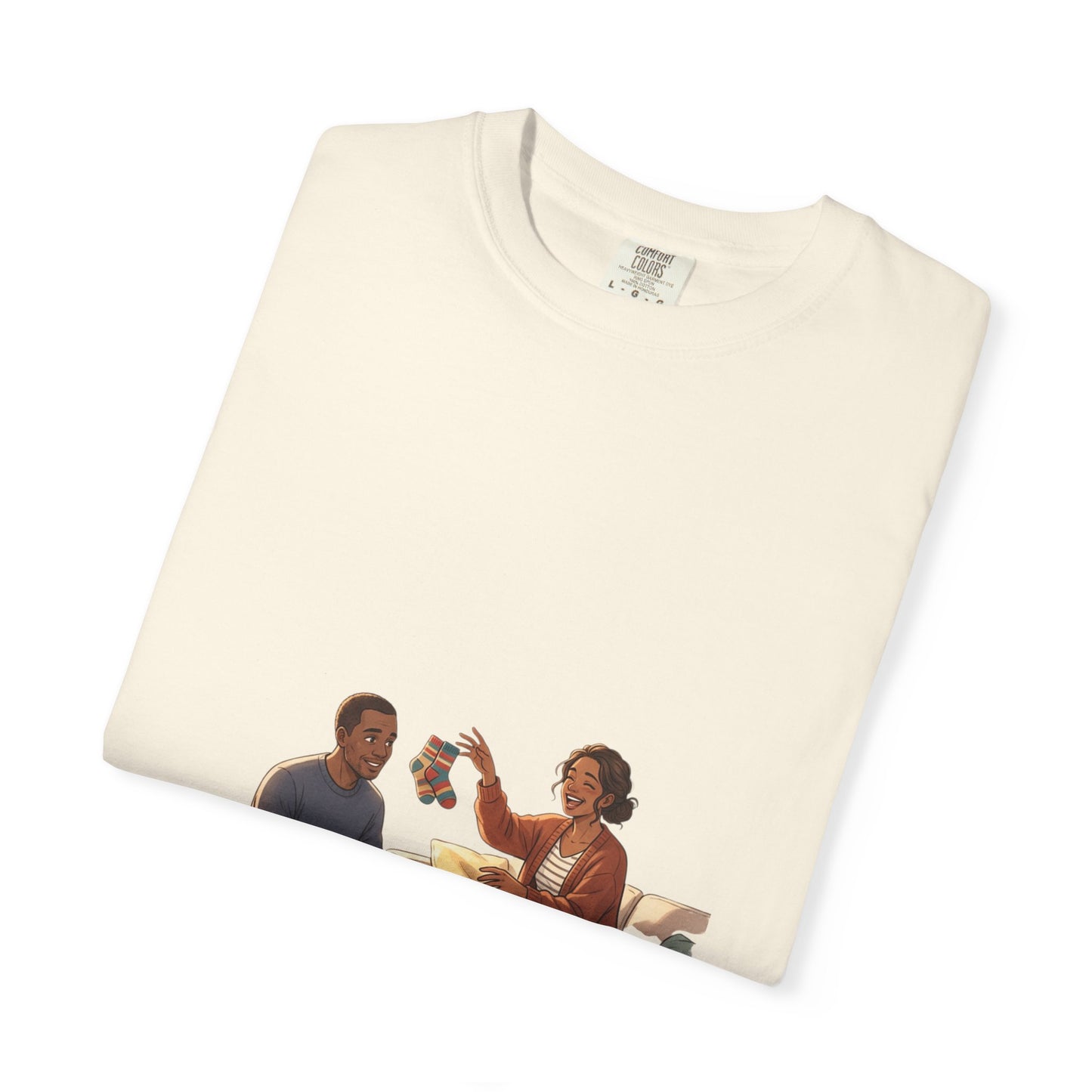 Picnic Cheers T-Shirt — Vintage Couple & Dog Illustration Tee