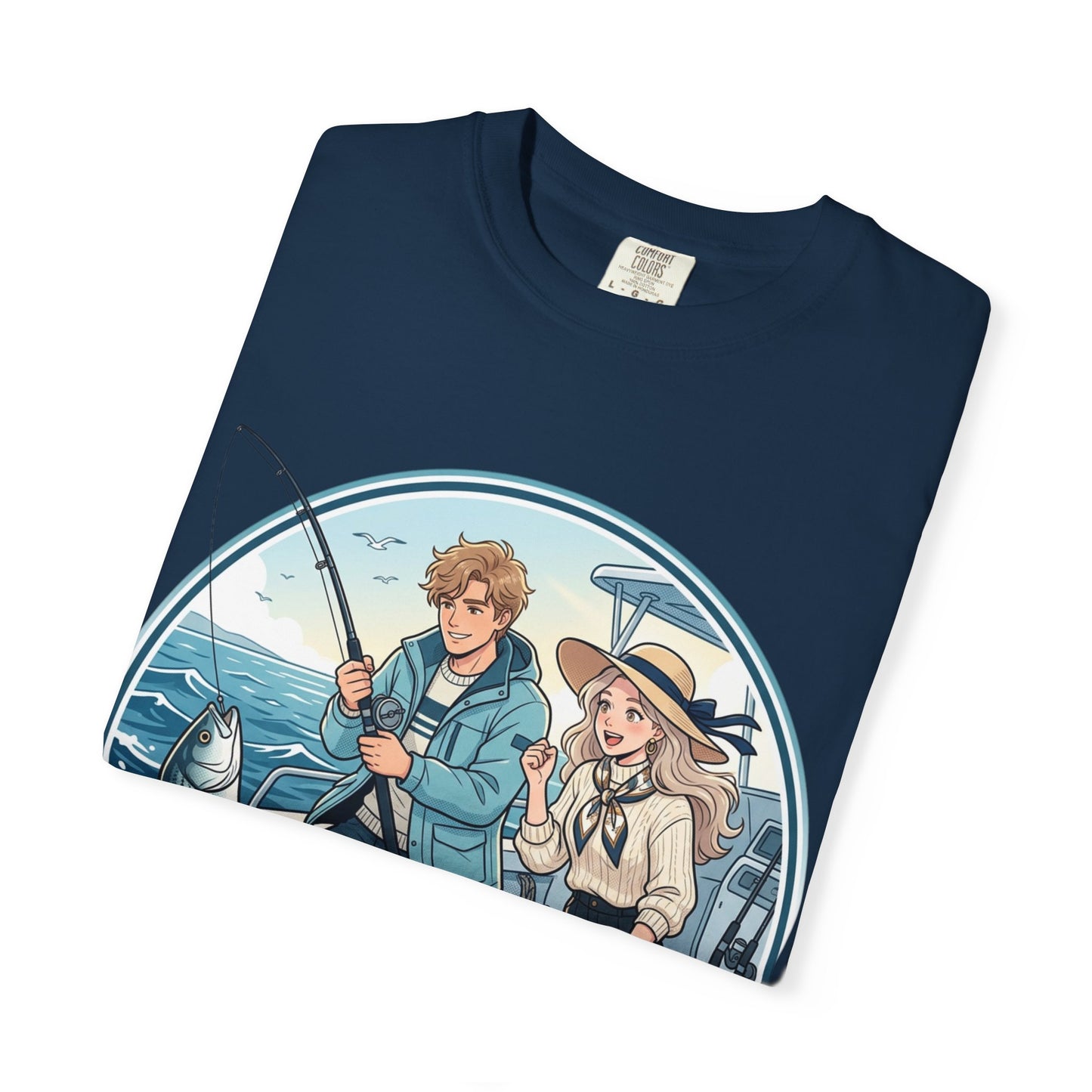 Reel Love Fishing T-Shirt — Cute Couple Anglers Graphic Tee