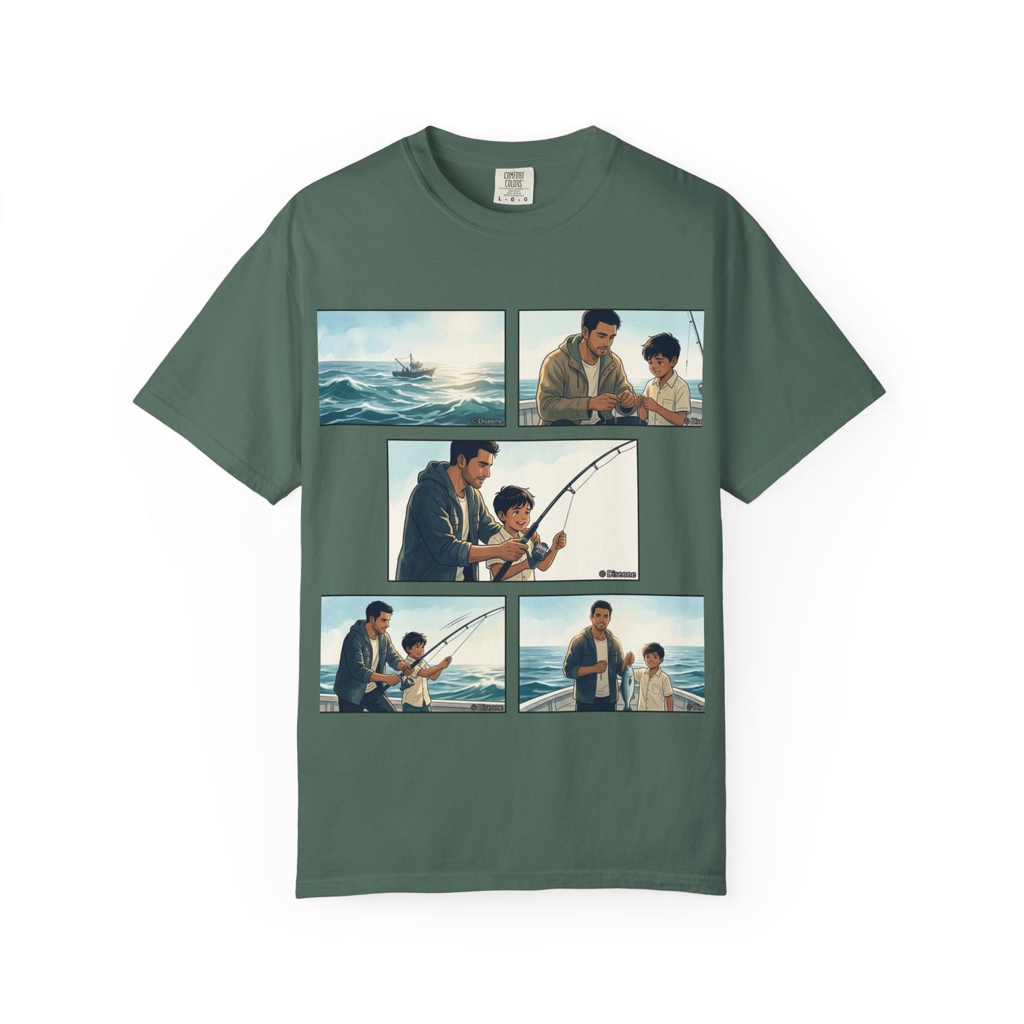 MORNING TIDES” (FATHER & SON EDITION) T-Shirt — Dad & Son Beach Fishing Graphic Tee