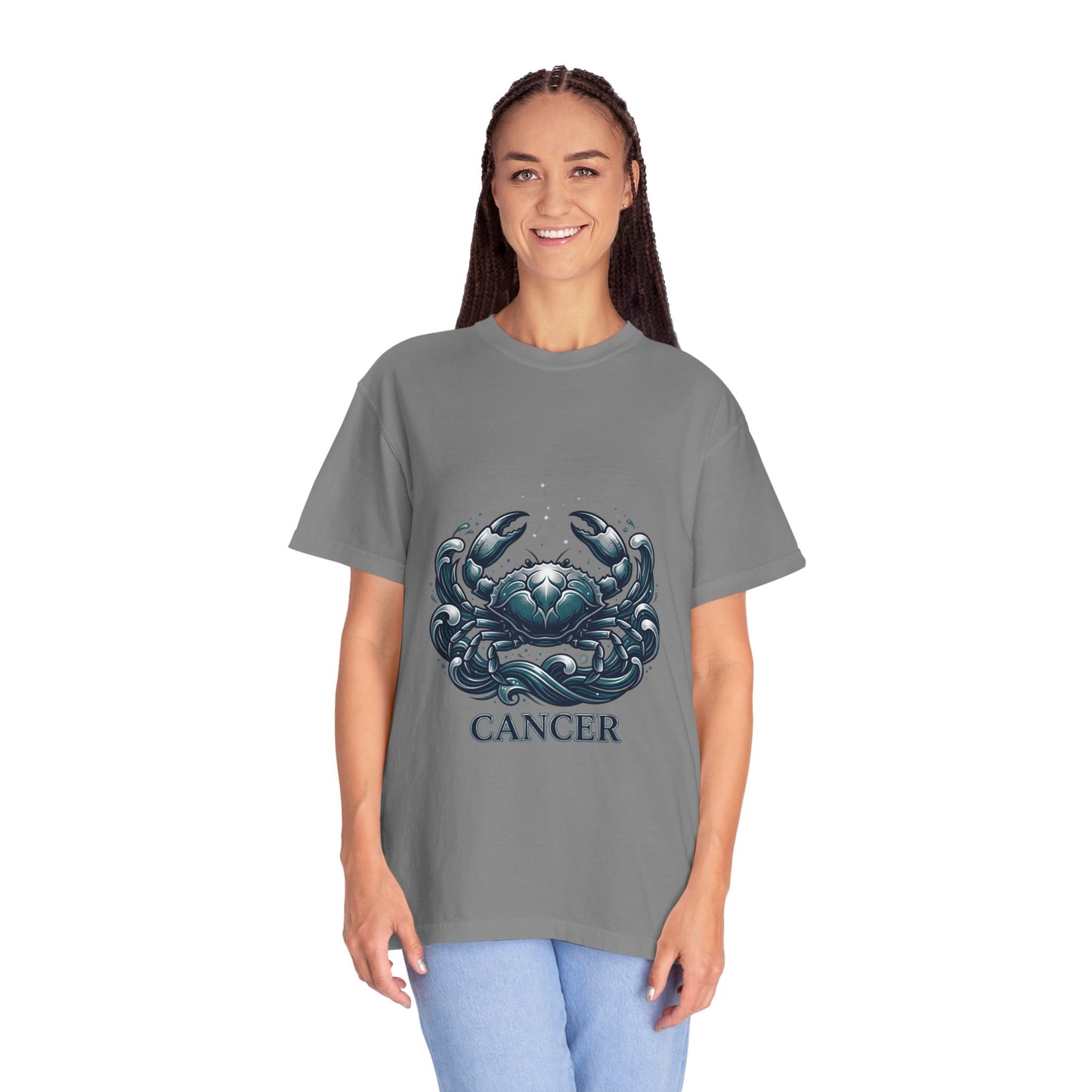 Cancer Zodiac T-Shirt — Stylized Crab Astrological Tee