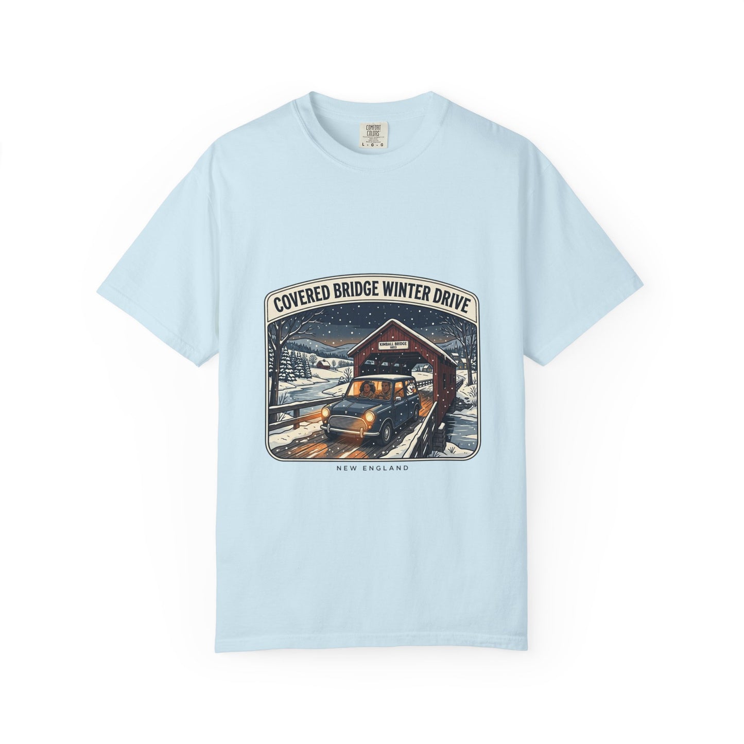 Covered Bridge Winter Drive T-Shirt