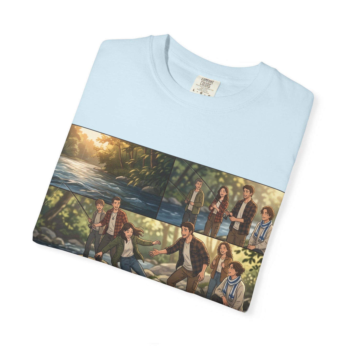 Band Photo Collage T-Shirt – Retro River Scene Crew Tee