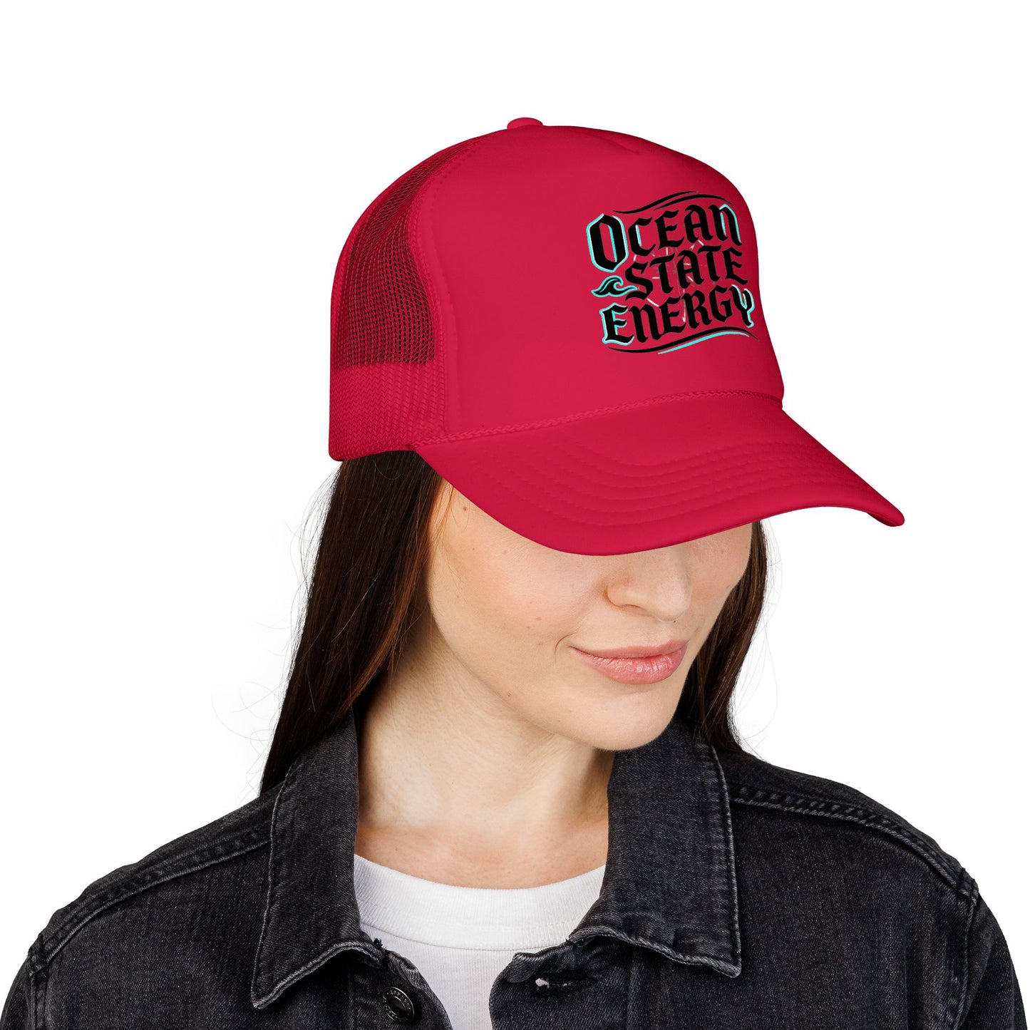 Clean Slate Energy Trucker Hat — Retro Script Foam Mesh Cap