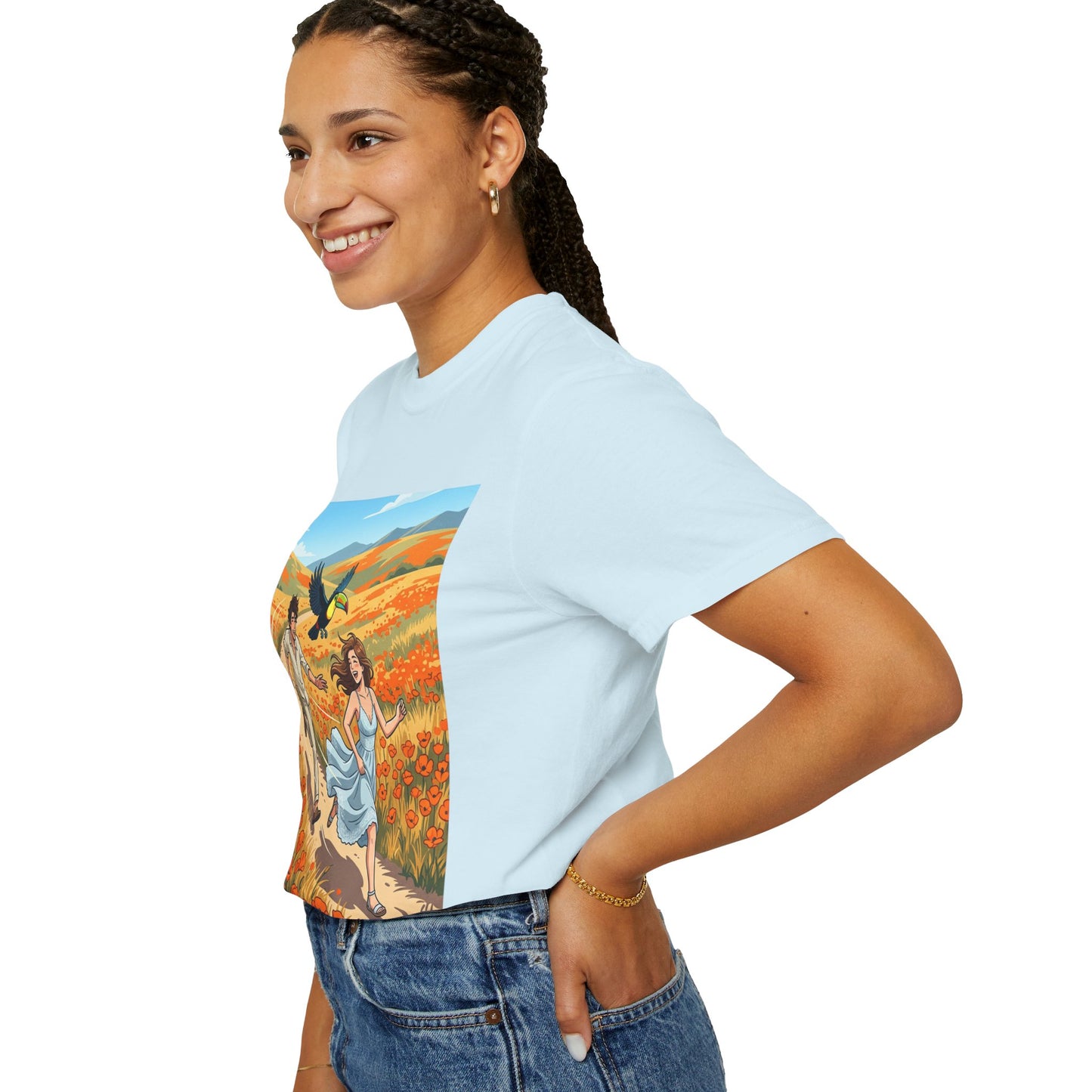 Spring of Us T-Shirt — Romantic Field Illustration Tee