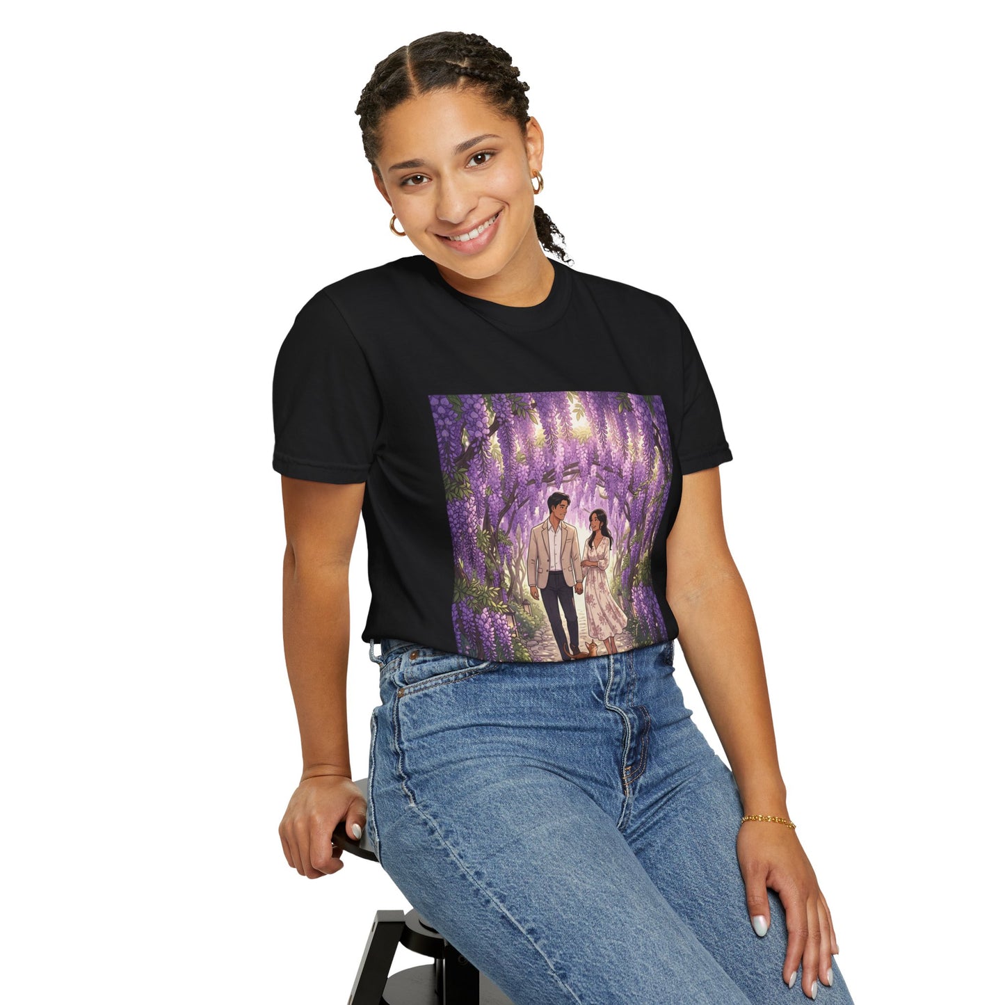 Spring of Us T-Shirt — Romantic Wisteria Couple Graphic Tee