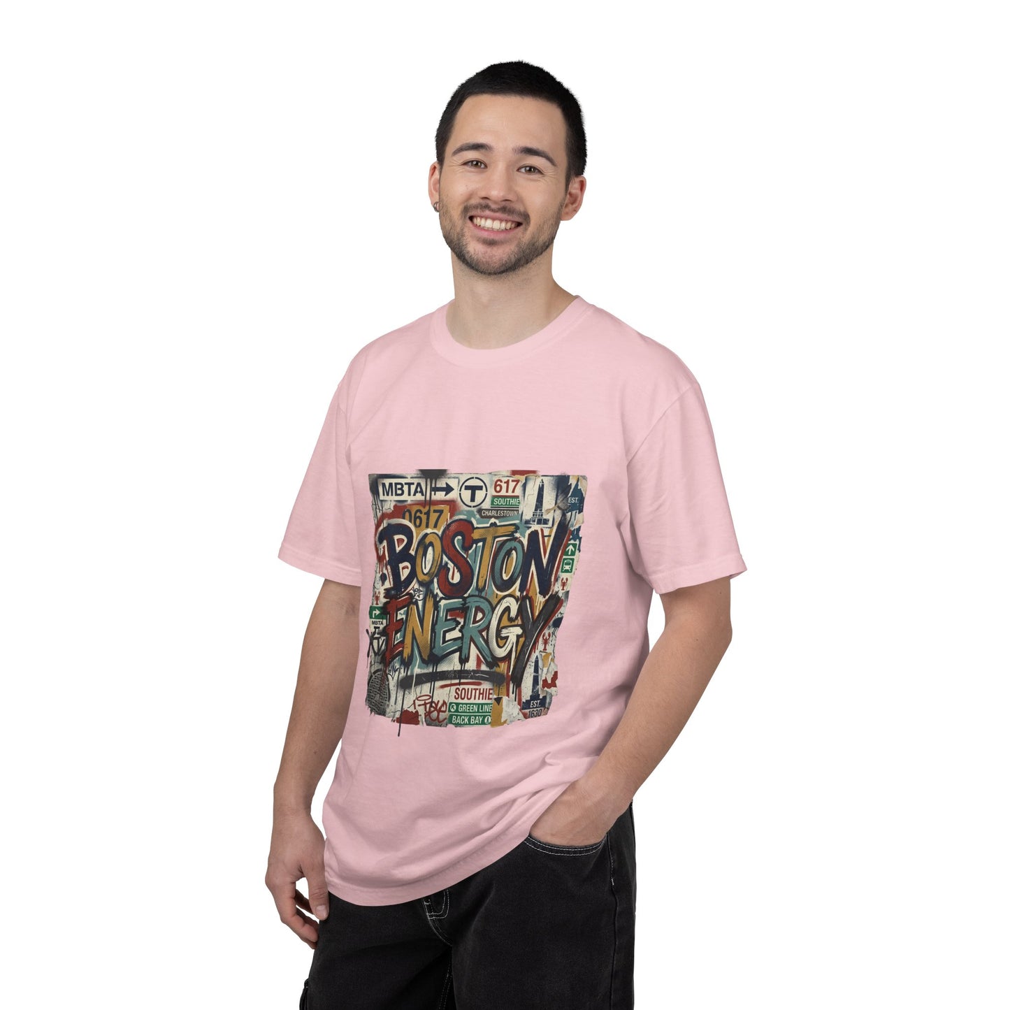 Boston Energy T-Shirt — Graffiti Cityscape Tee