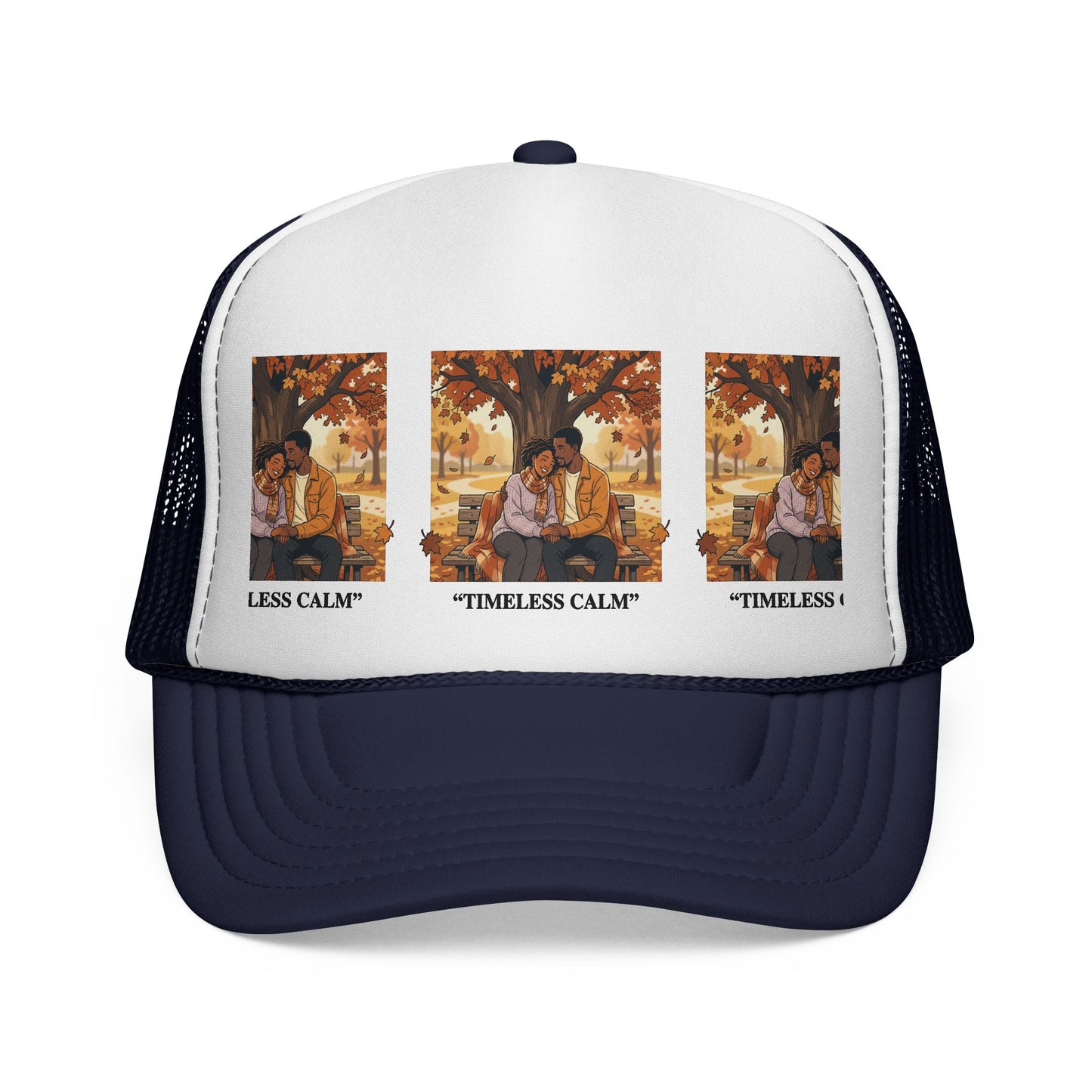 Trucker Cap — "Timeless Calm" Autumn Couple Vintage Patch