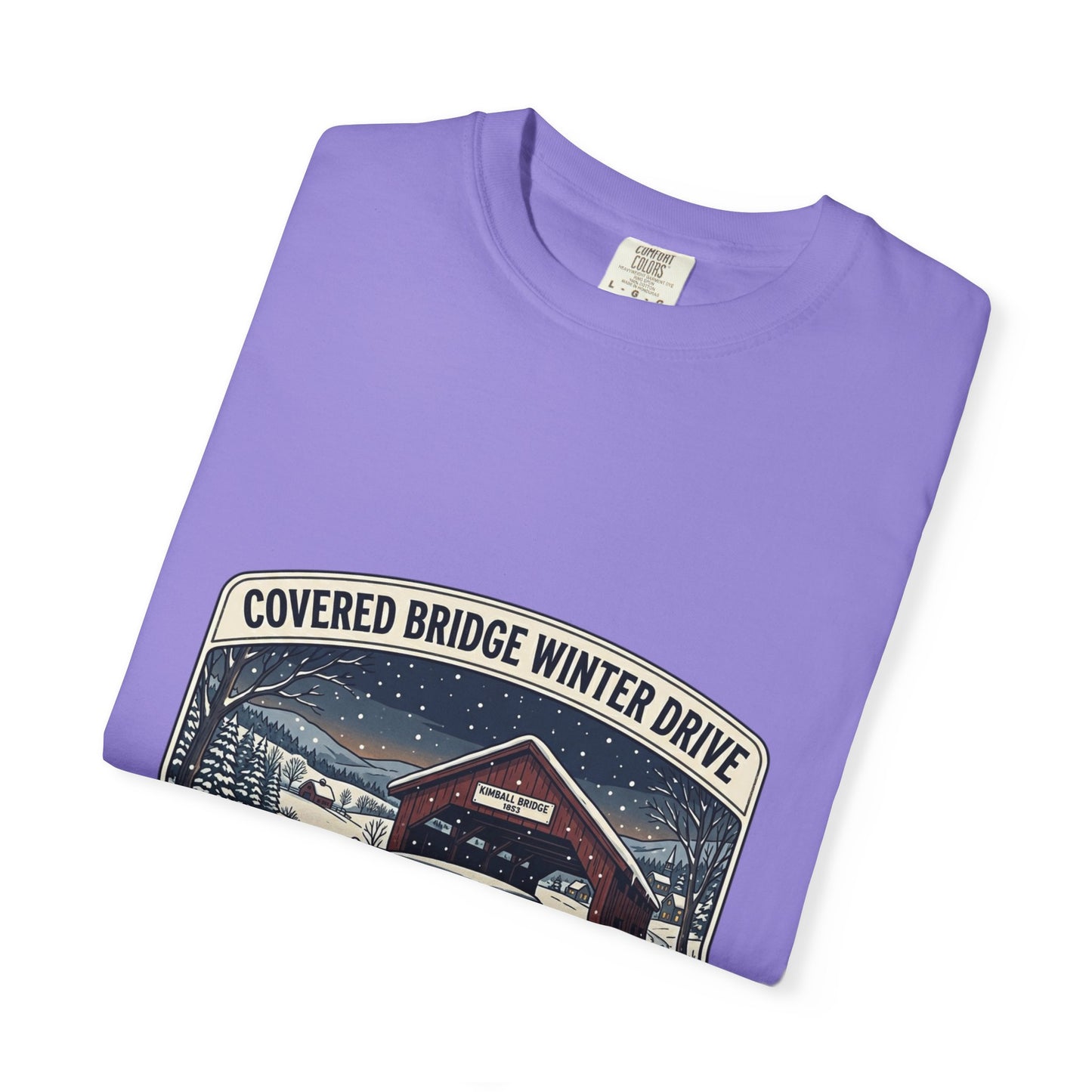 Covered Bridge Winter Drive T-Shirt