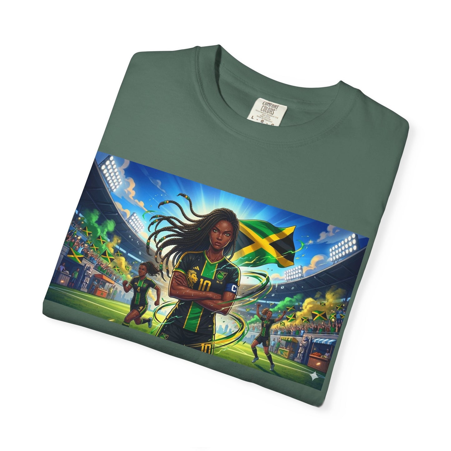 Jamaican Soccer Captain T-Shirt — Rasta Player Stadium Graphic Tee