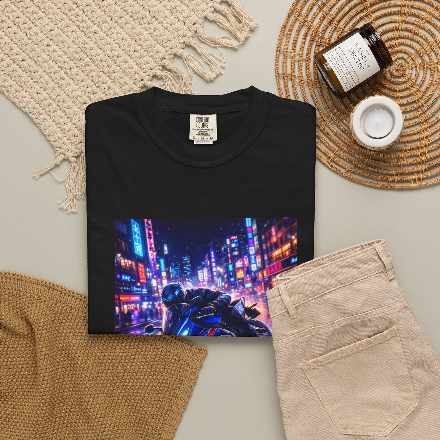 Suzuki GSX-R1000-NEON NIGHT RUN -  T-Shirt — Neon Night Rider Graphic Tee