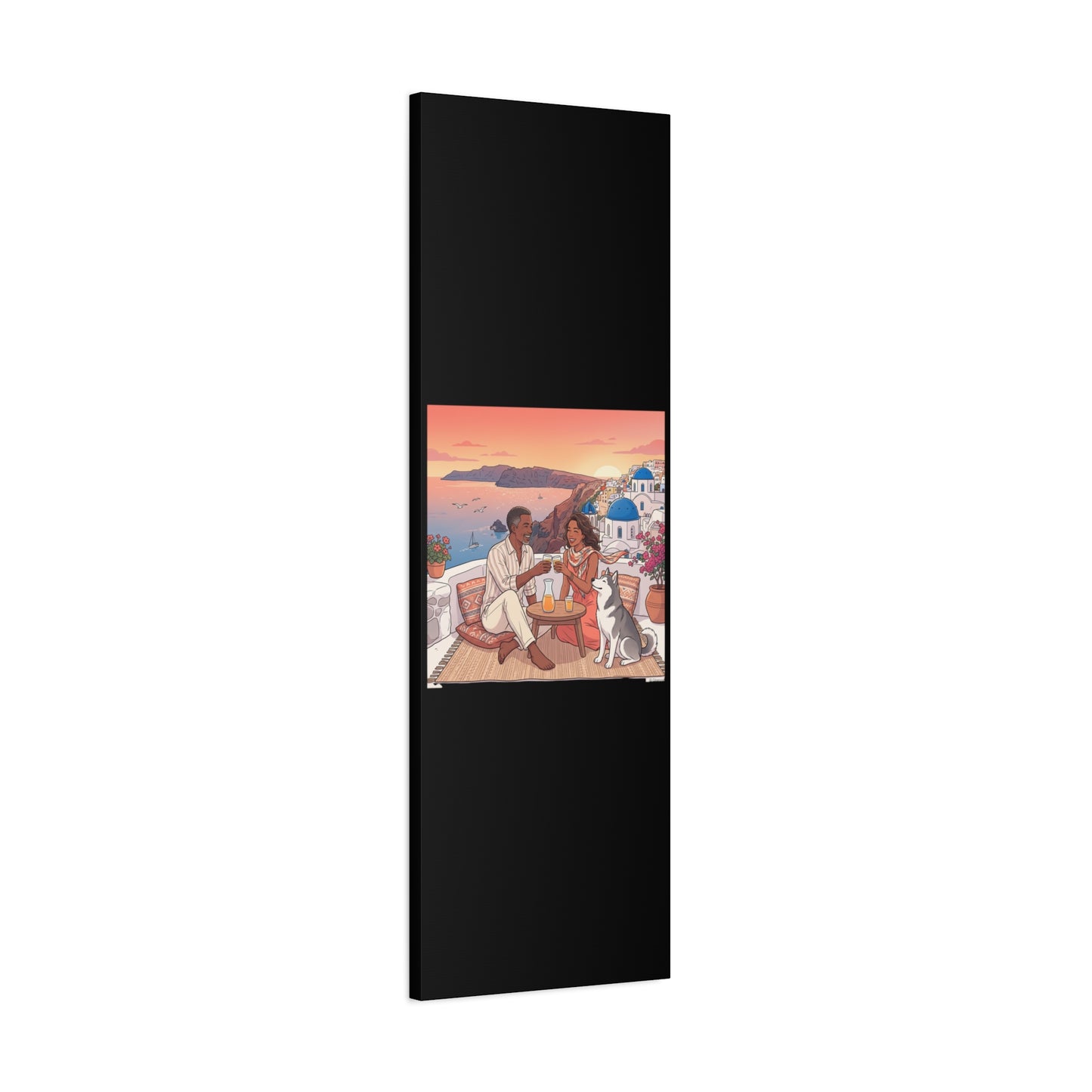Santorini, Greece – “Sunset Serenade - Matte Canvas, Stretched, 1.25"