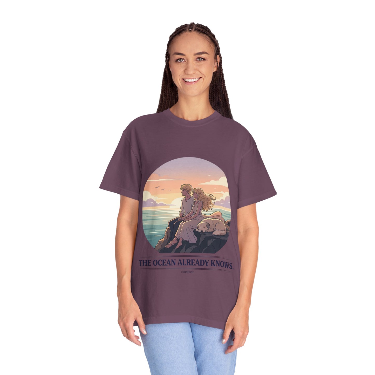 Ocean Sunset Graphic T-Shirt — "The Ocean Already Knows"