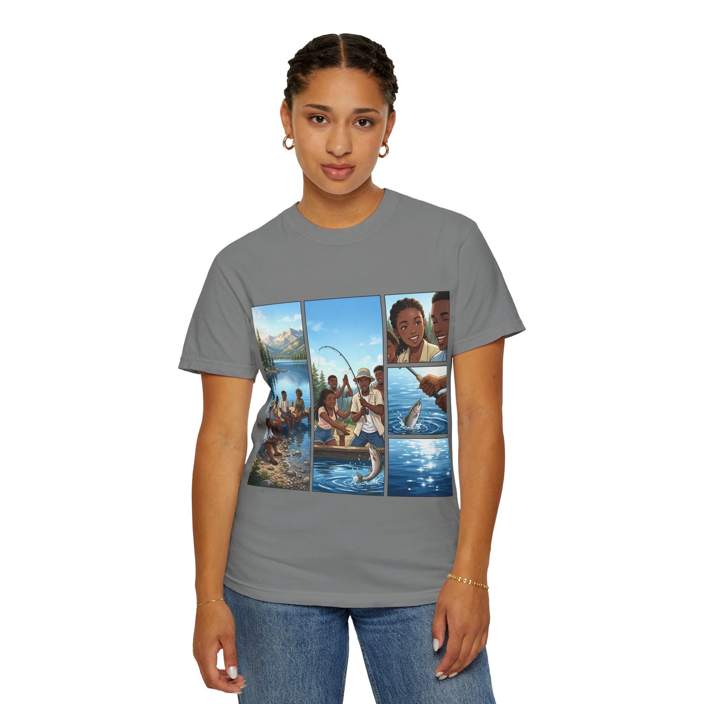 ake Tahoe Fishing Moments T-Shirt — Retro Outdoors Fishing Graphic Tee