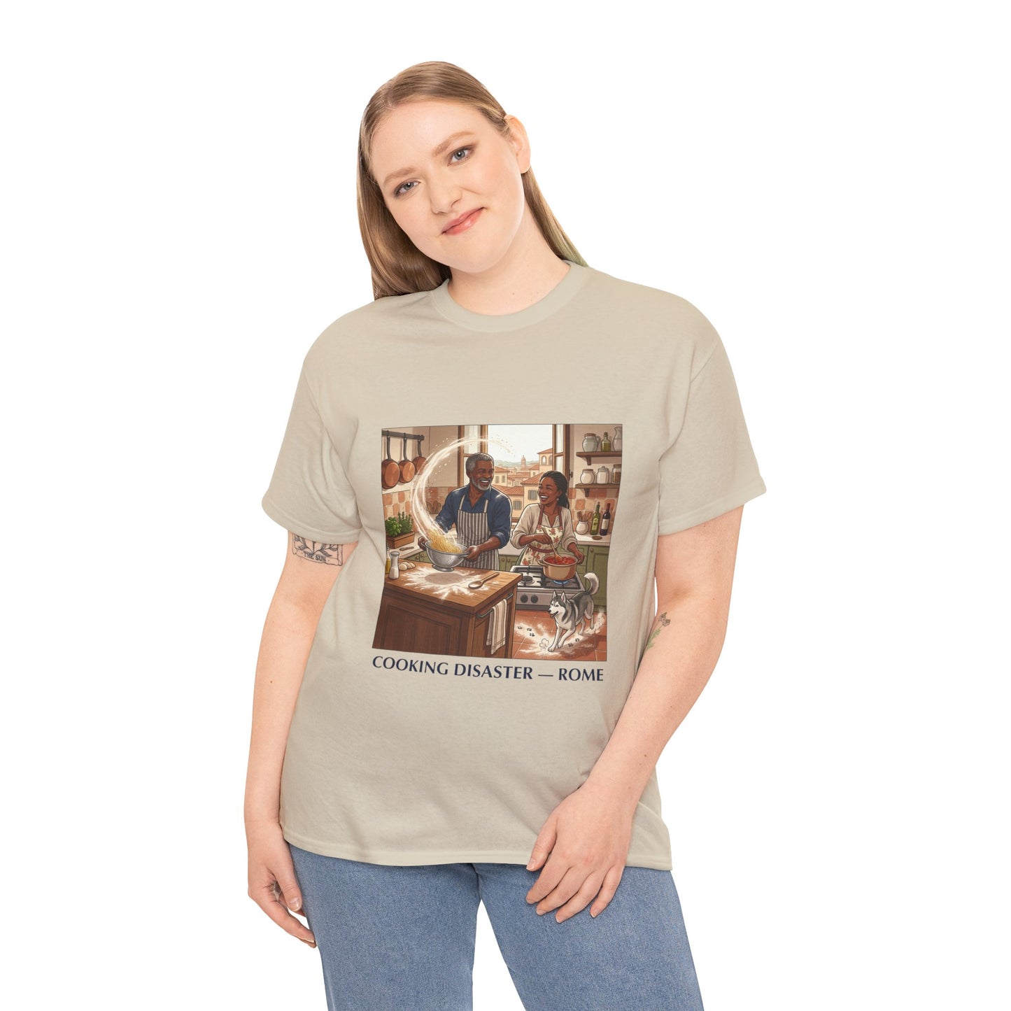 T-Shirt — 'Cooking Disaster — Rome' Illustrated Cooking Tee