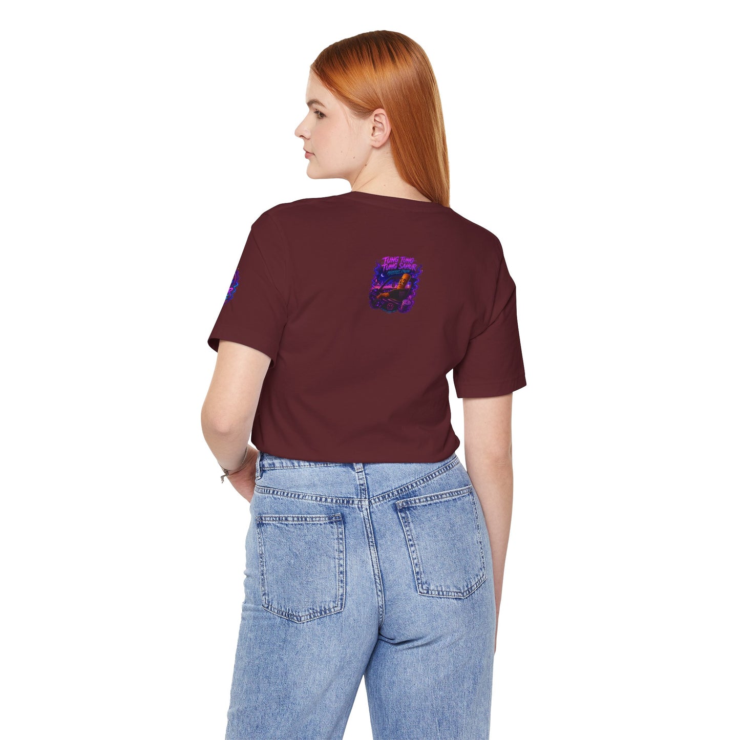 Tung Tung Tung Sahur Who Ride Like Us T-Shirt — Night Cruise Vaporwave Graphic Tee
