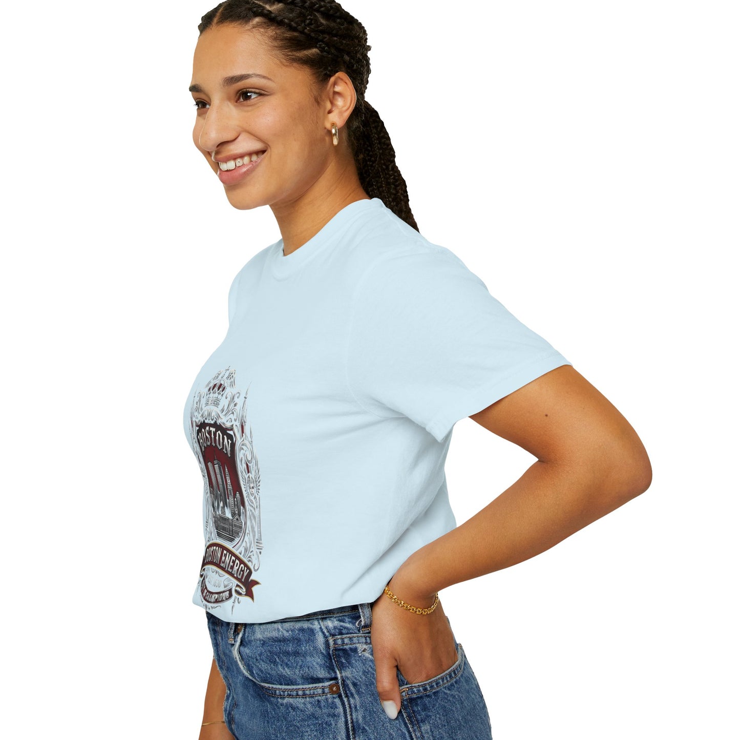 Boston Energy Vintage Crest T-Shirt — Retro City Skyline Tee
