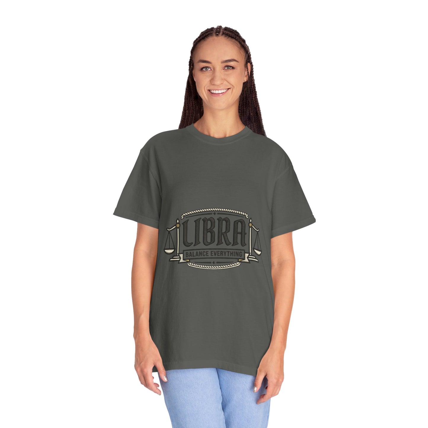 Libra Zodiac T-Shirt — "Balance Everything" Scales Design
