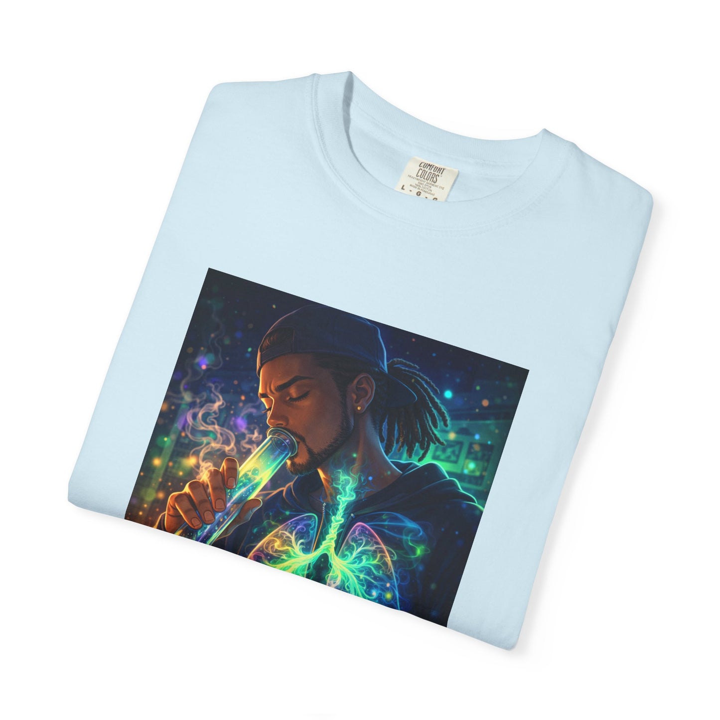 Cosmic Lungs T-Shirt — Neon Anatomical Art Tee