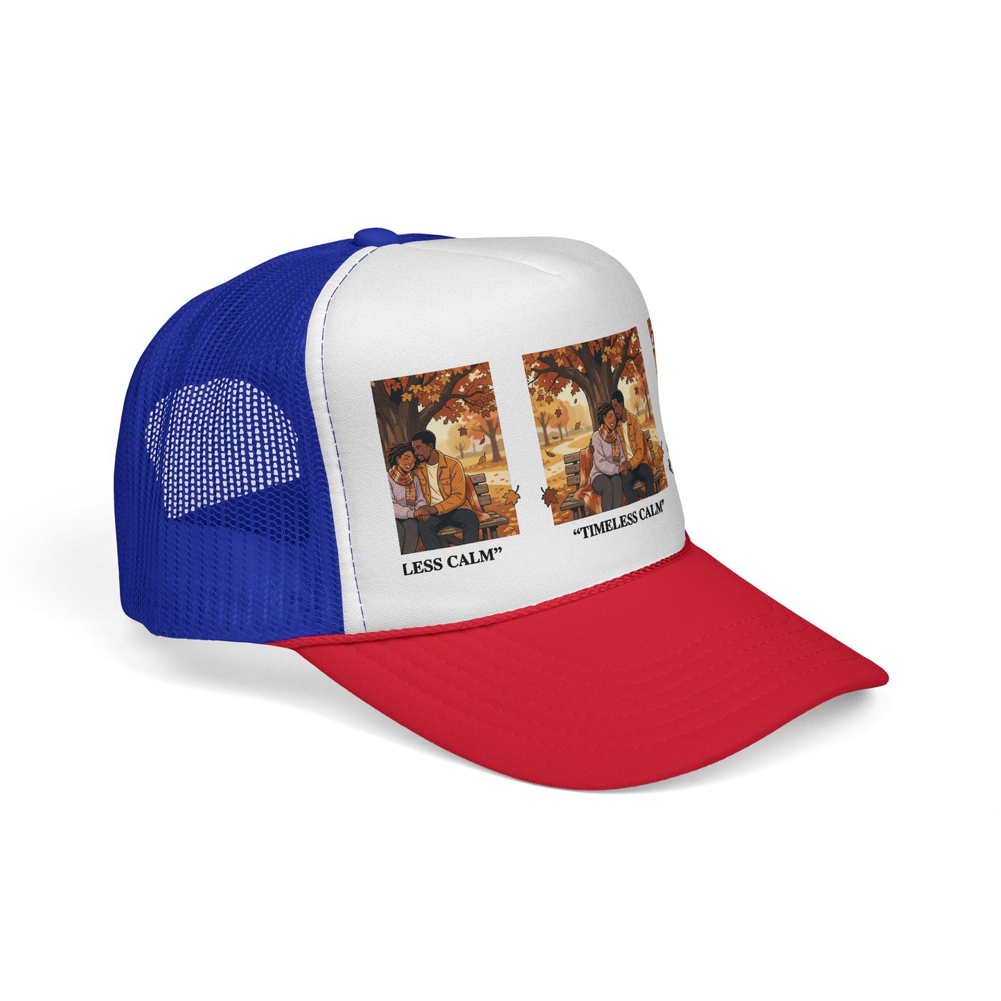 Trucker Cap — "Timeless Calm" Autumn Couple Vintage Patch