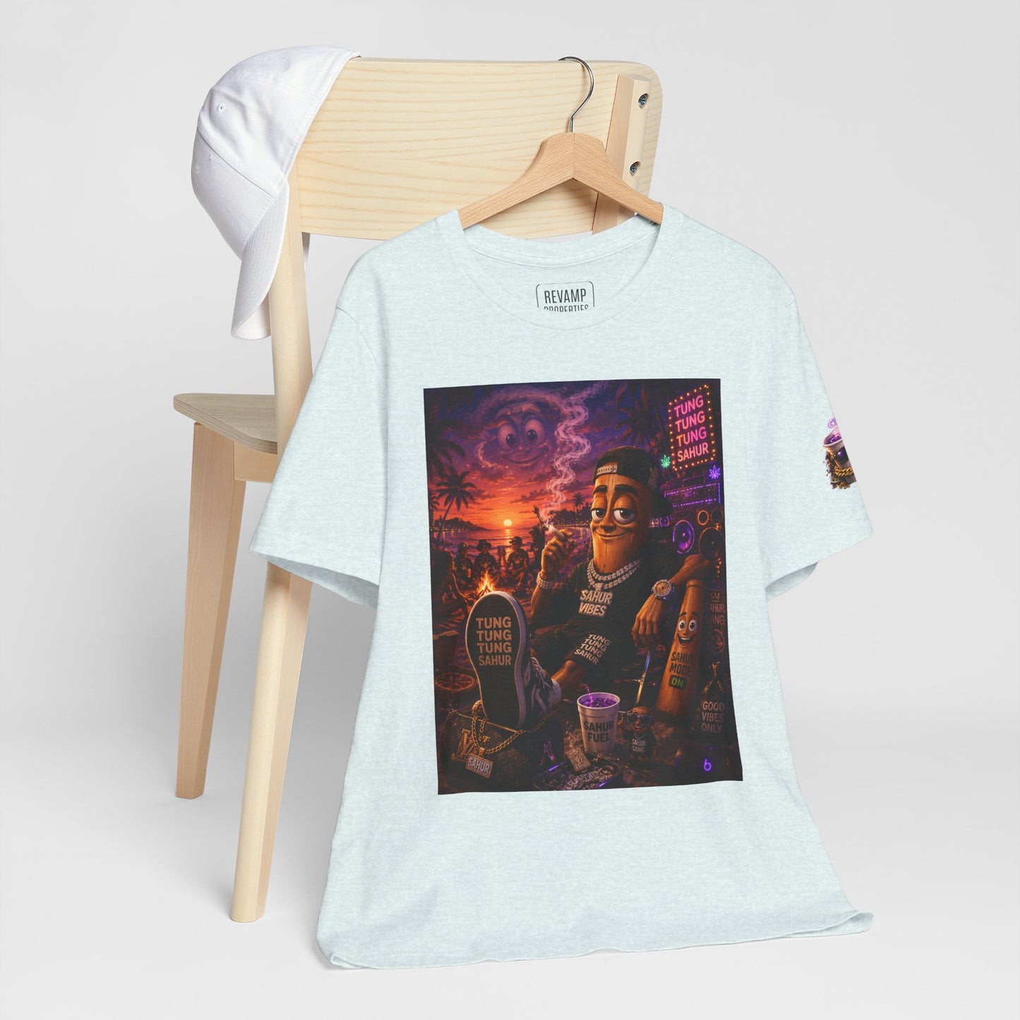 Tung Tung Tung Sahur T-Shirt — "Summertime Vibes" Retro Beach Party Graphic Tee