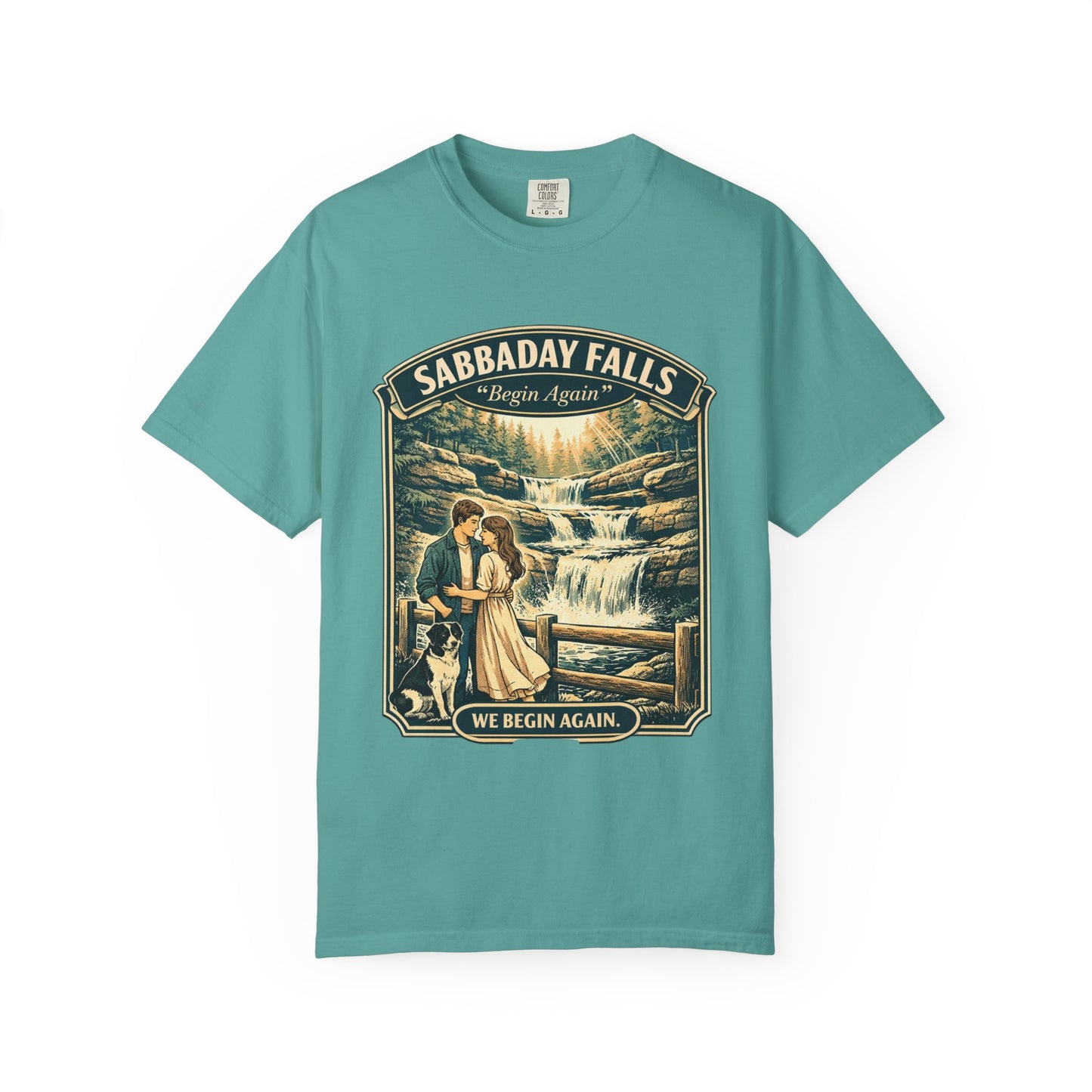 Sabbaday Falls 'We Begin Again' Vintage Nature T-Shirt