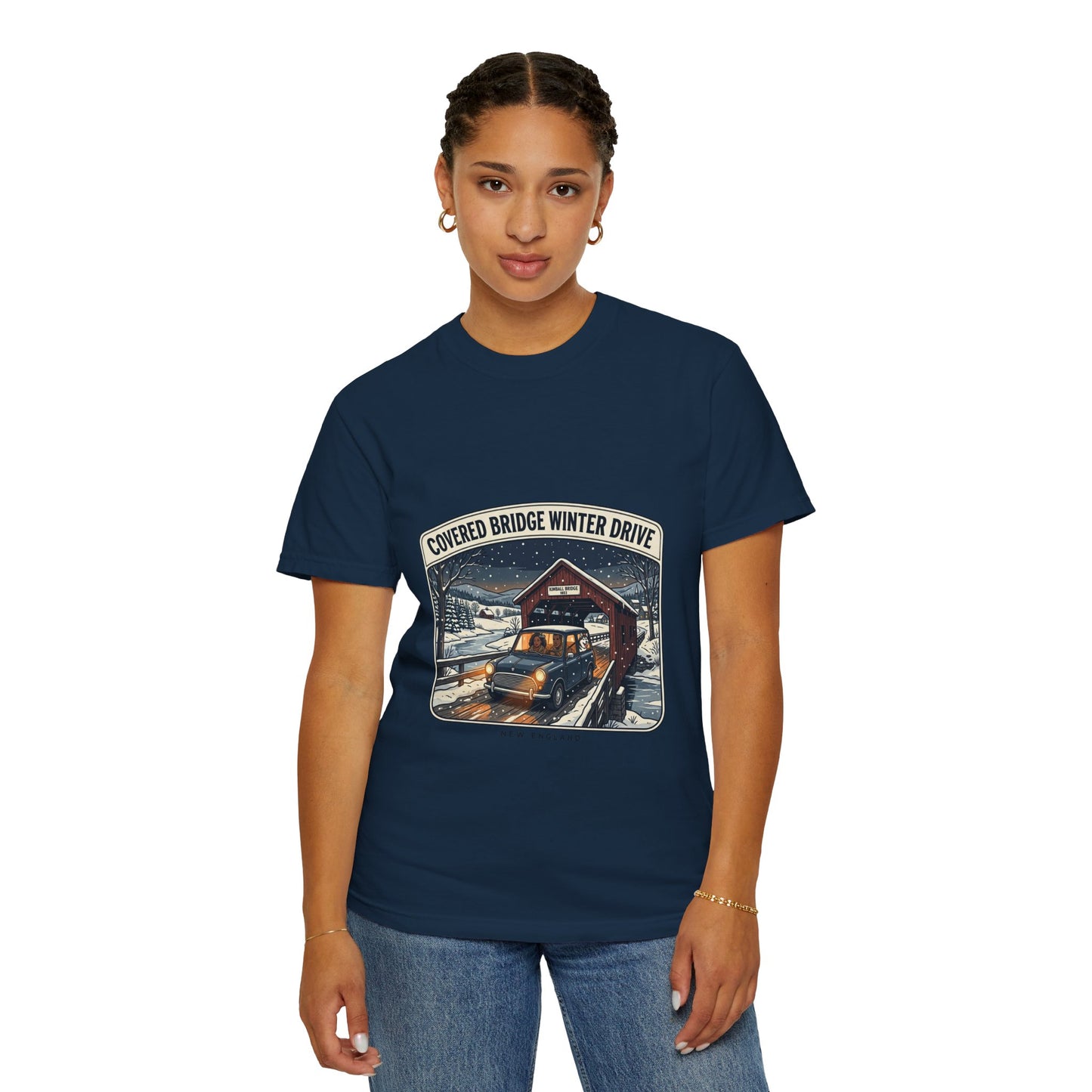 Covered Bridge Winter Drive T-Shirt