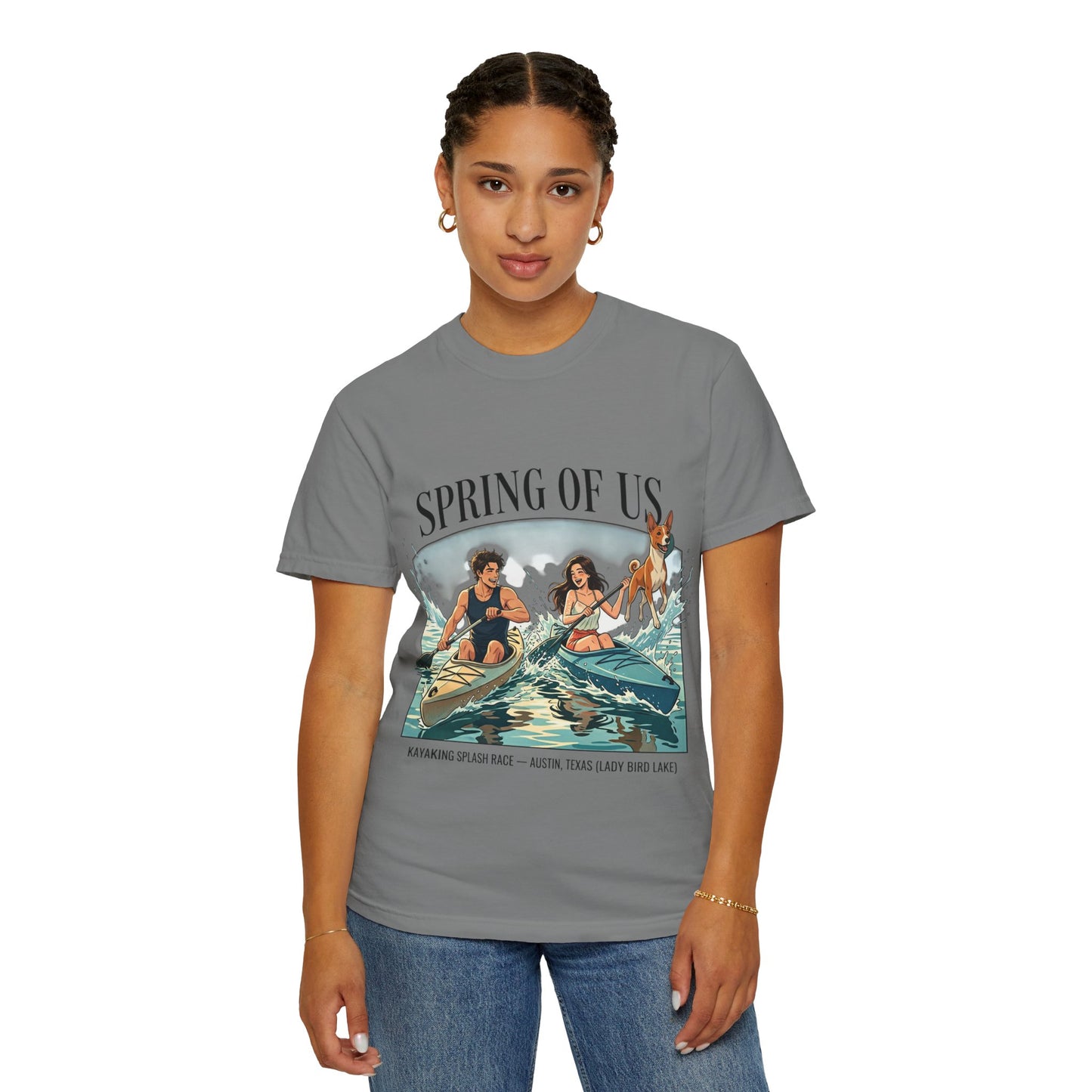 Spring of Us Kayaking T-Shirt — Retro Outdoor Adventure Tee