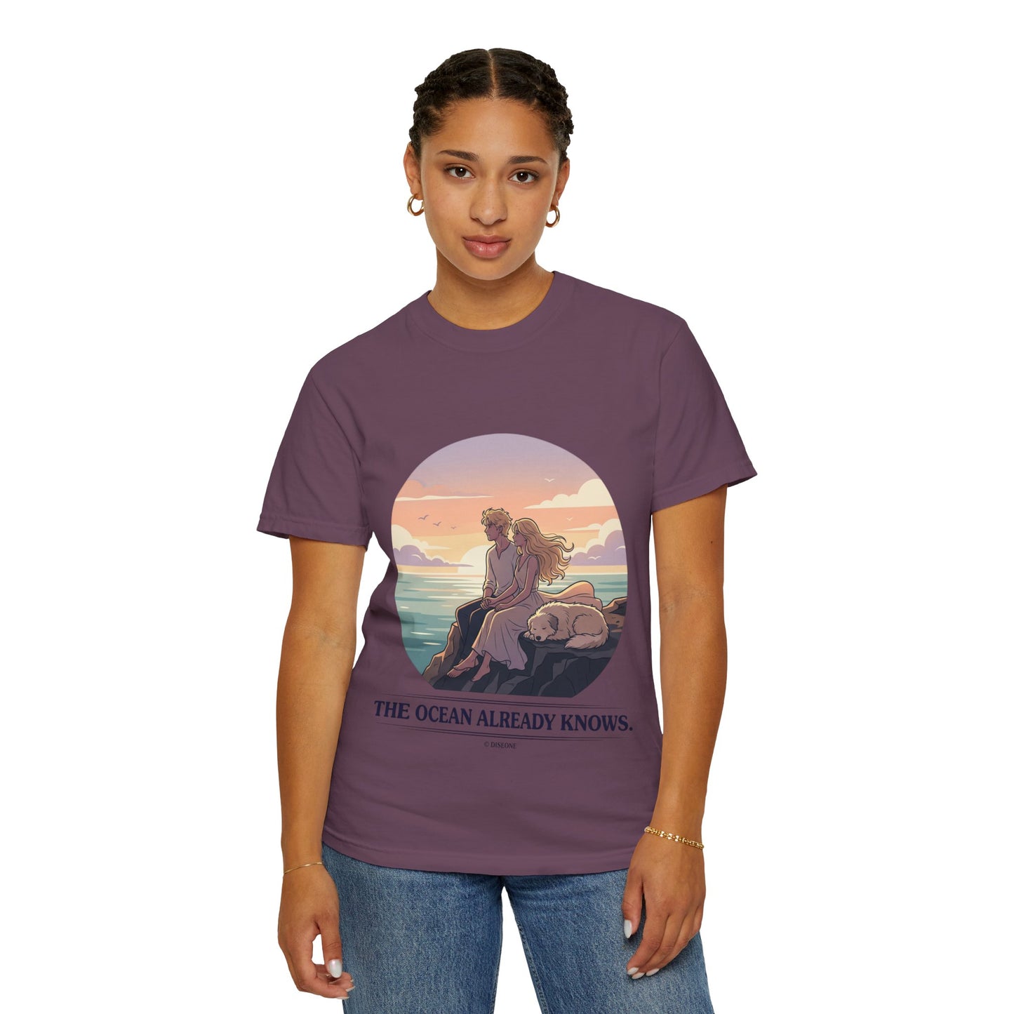 Ocean Sunset Graphic T-Shirt — "The Ocean Already Knows"