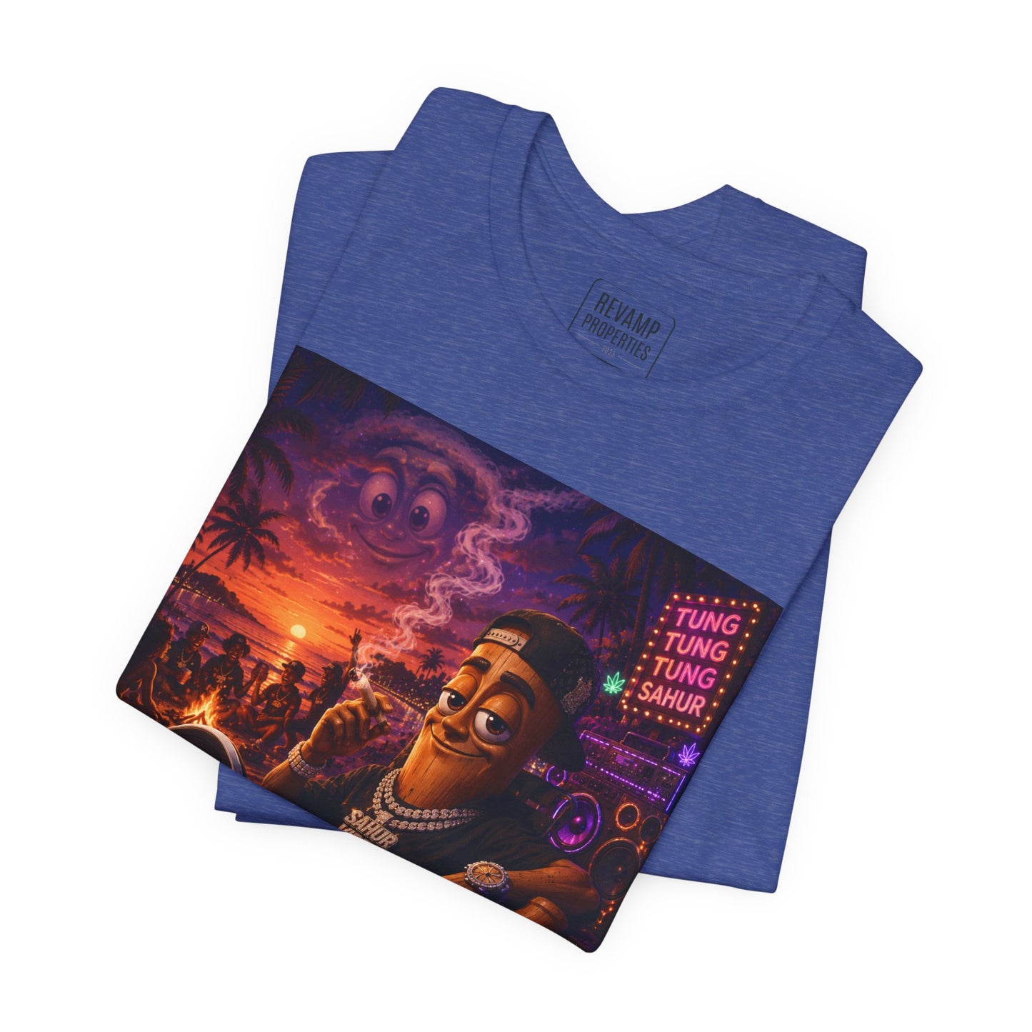 Tung Tung Tung Sahur T-Shirt — "Summertime Vibes" Retro Beach Party Graphic Tee